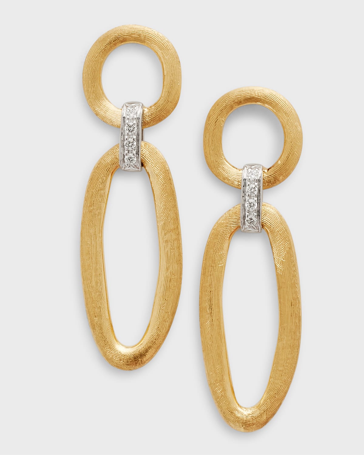 Jaipur Link 18K Yellow & White Gold Mixed Link Diamond Drop Earrings