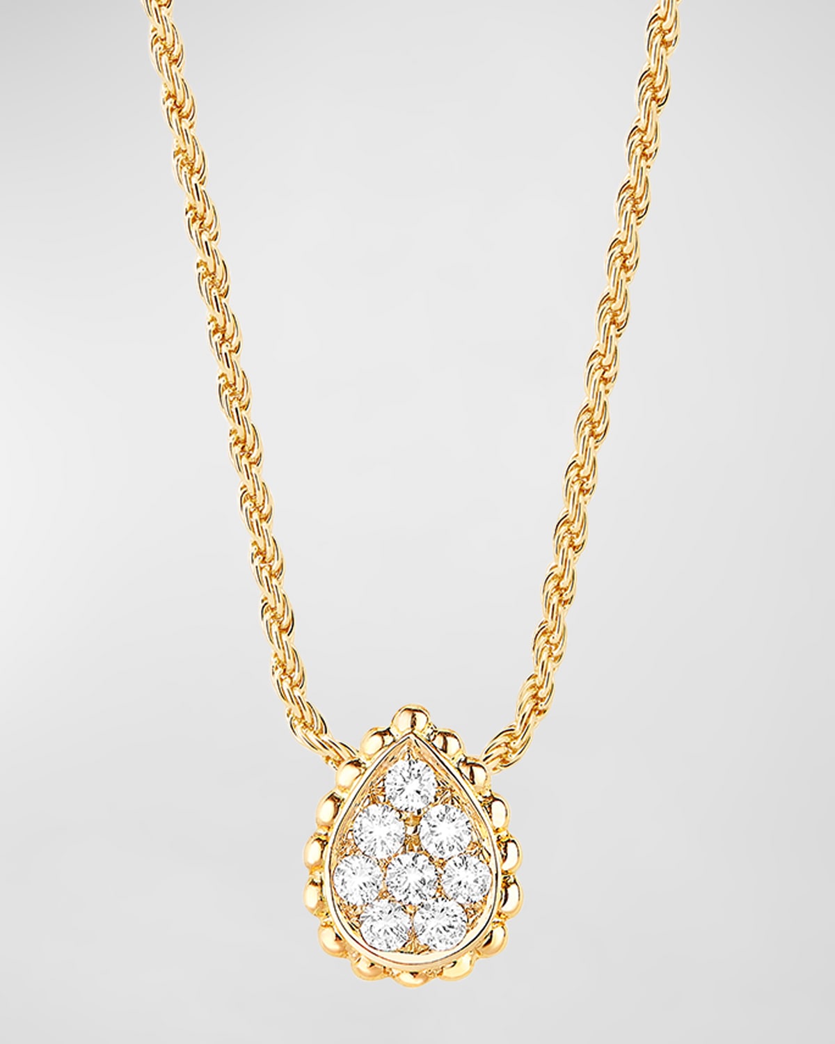 Yellow Gold Serpent Boheme Extra-Small 8-Diamond Pendant Necklace