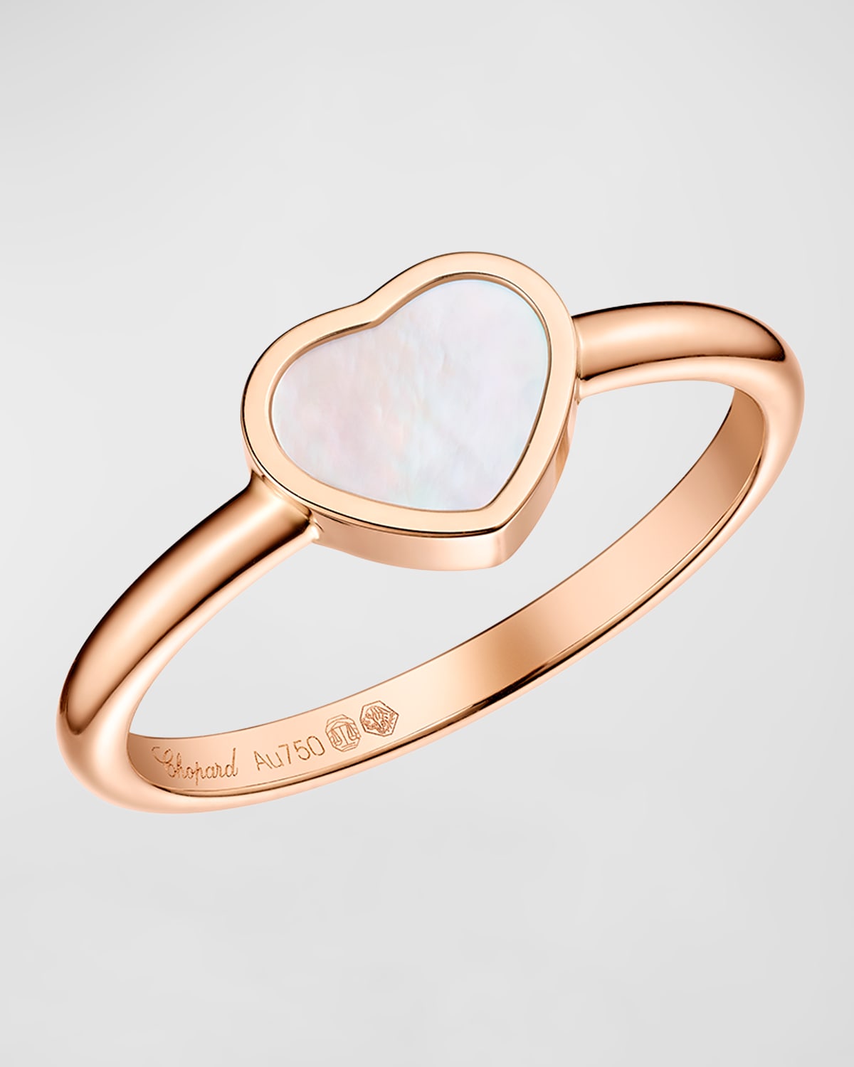 Happy Hearts 18K Rose Gold Mother-of-Pearl Ring