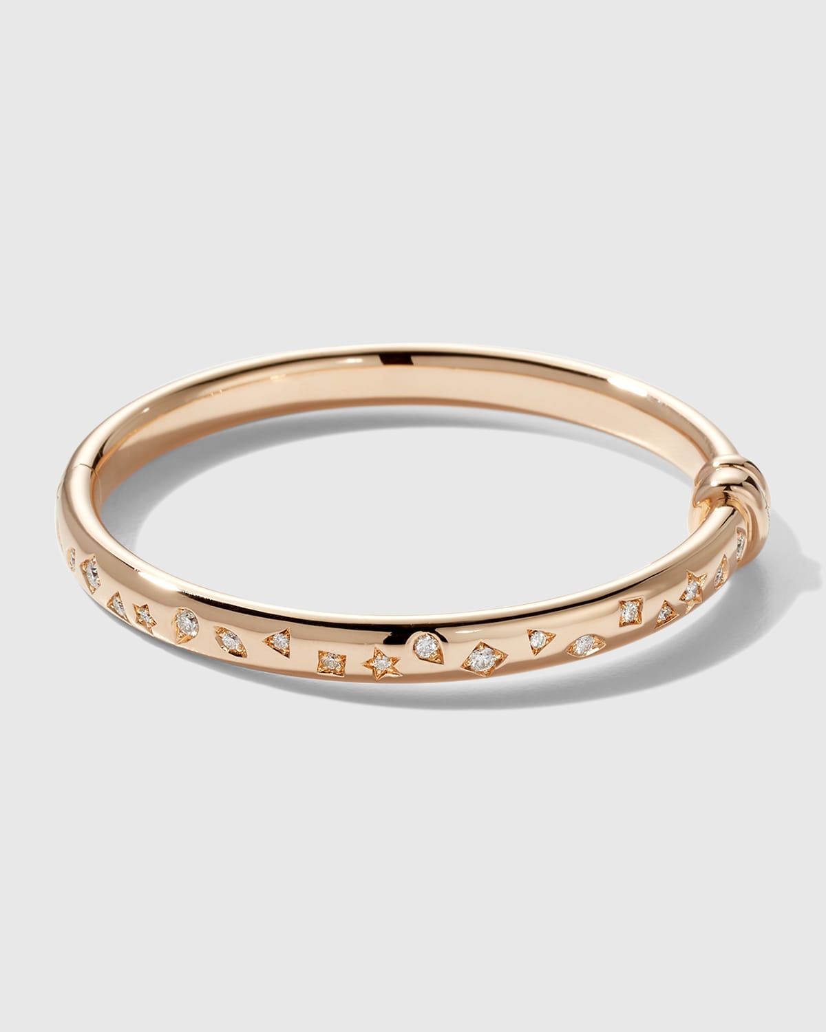 POMELLATO ICONICA ROSE GOLD DIAMOND BANGLE BRACELET