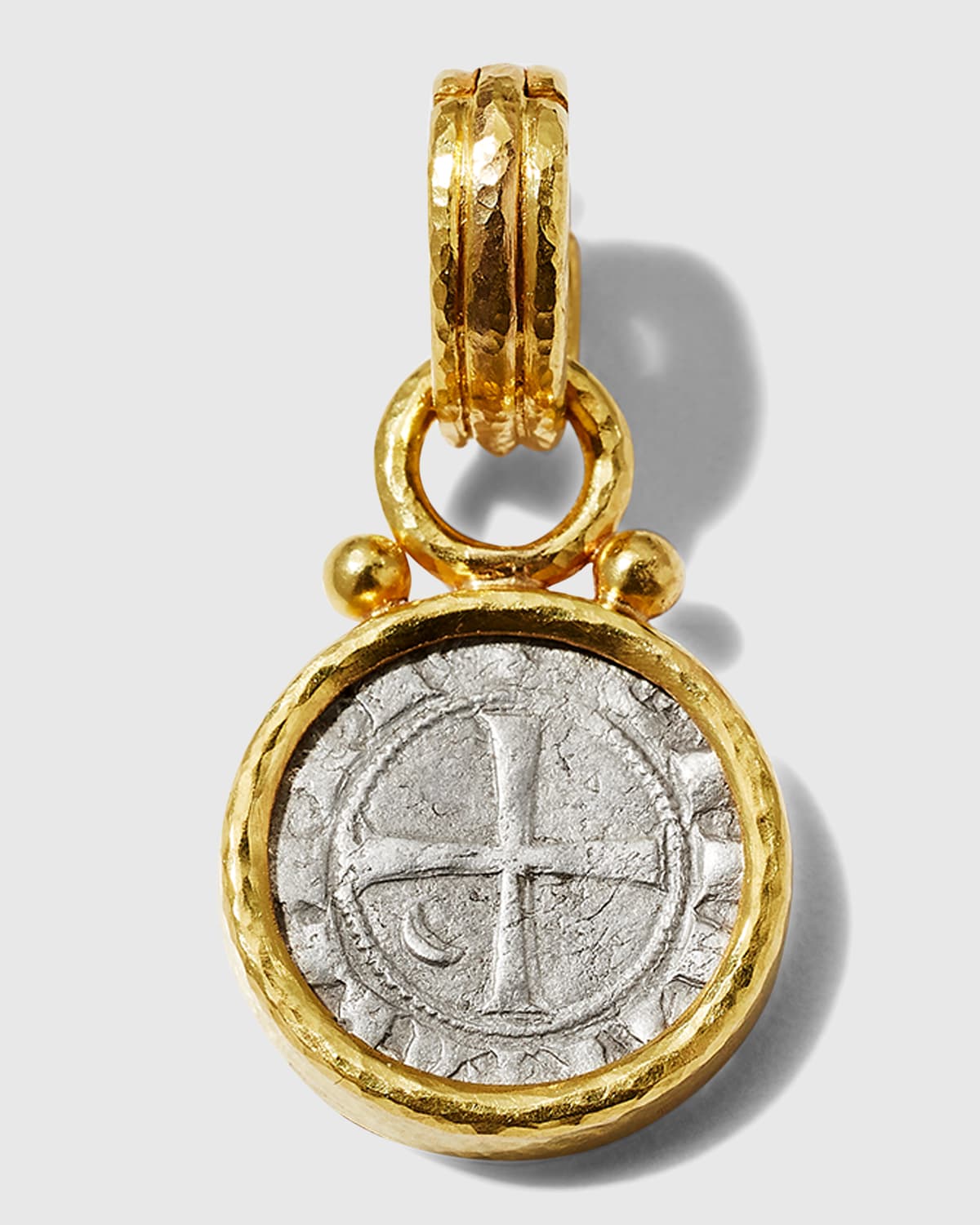 Silver Crusader Coin Pendant