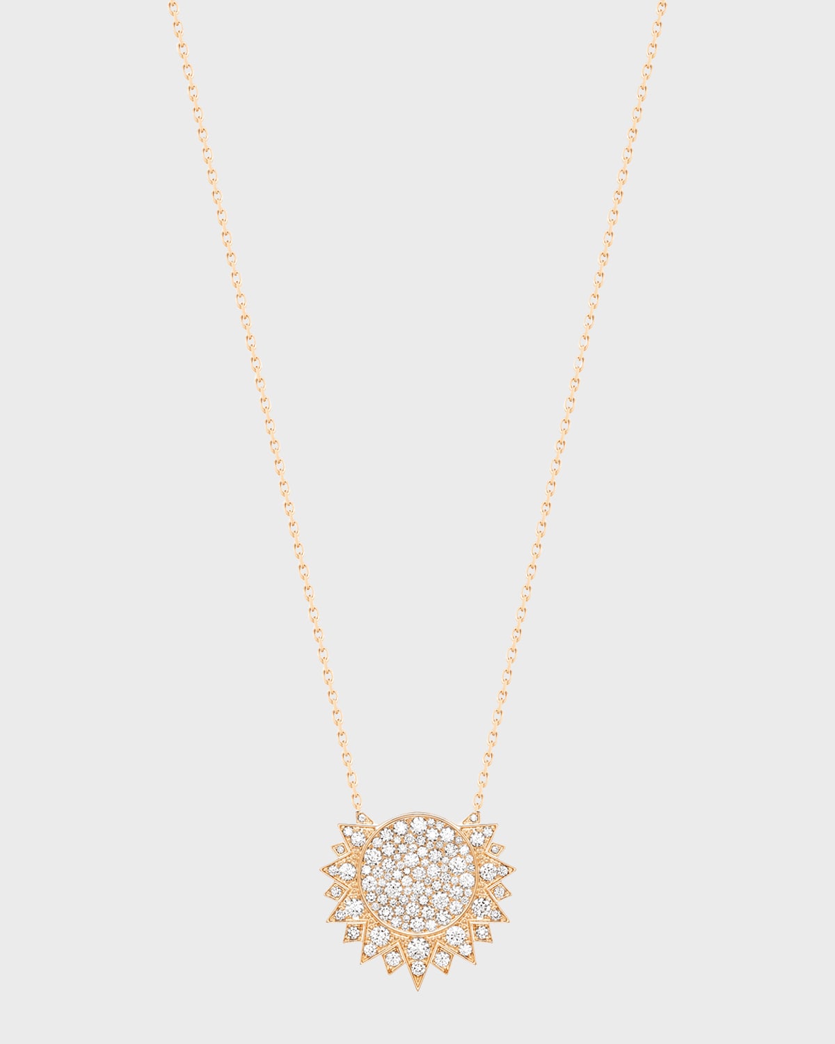 Sunlight 18k Rose Gold Diamond Pendant Necklace
