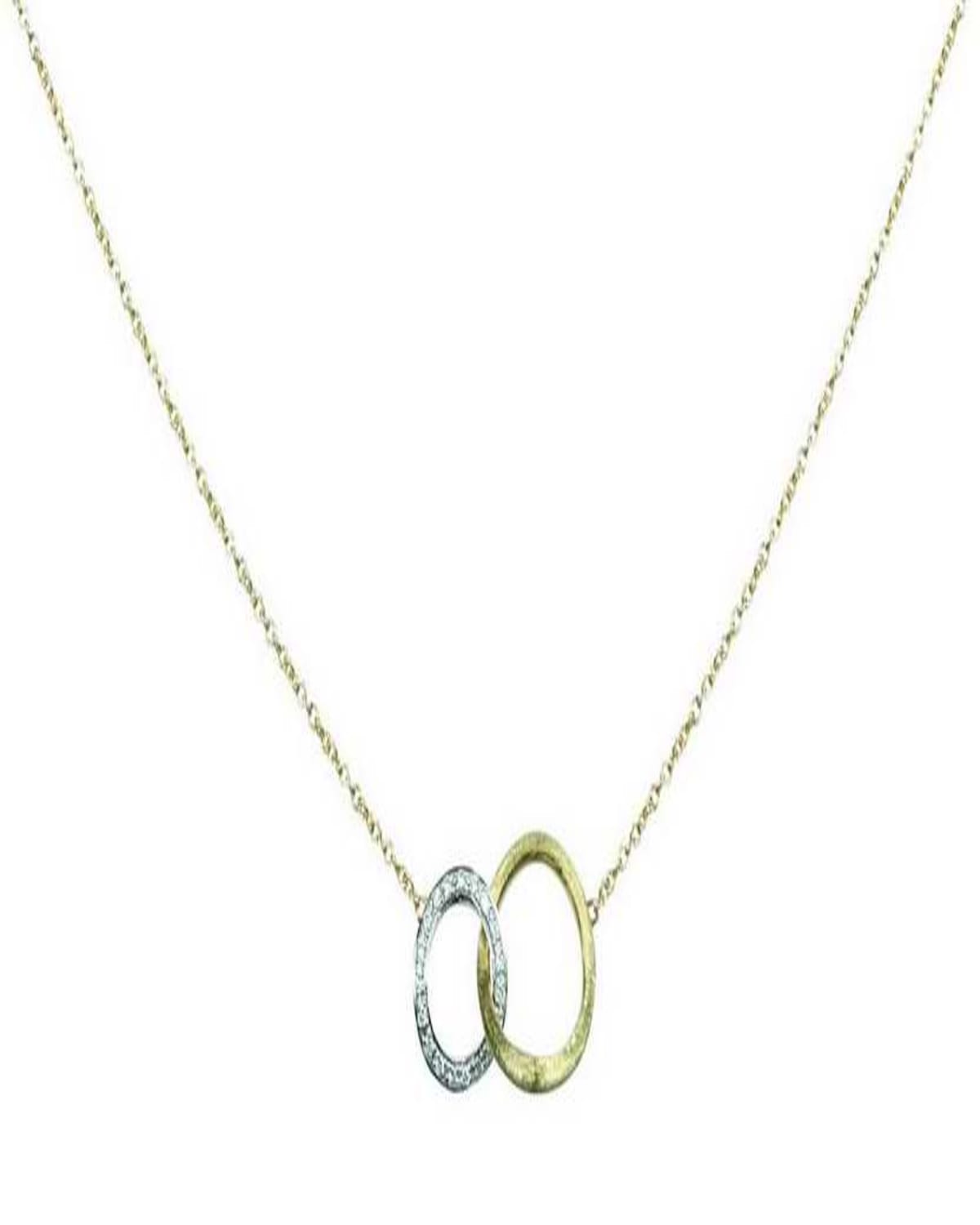 Marco Bicego Jaipur 18k Pave Diamond Link Necklace In Gold