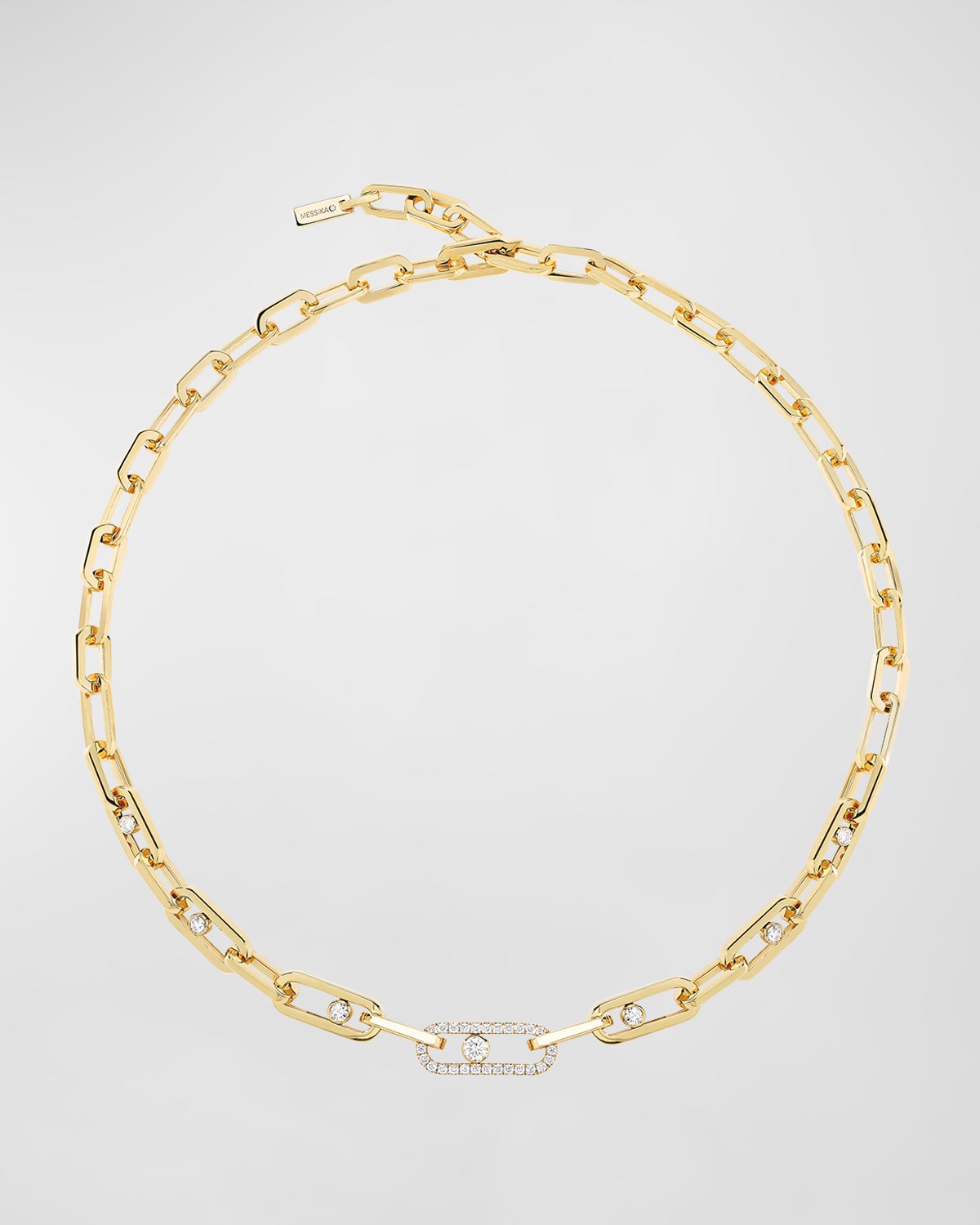 Messika Move Link 18k Yellow Gold Diamond Necklace In 05 Yellow Gold
