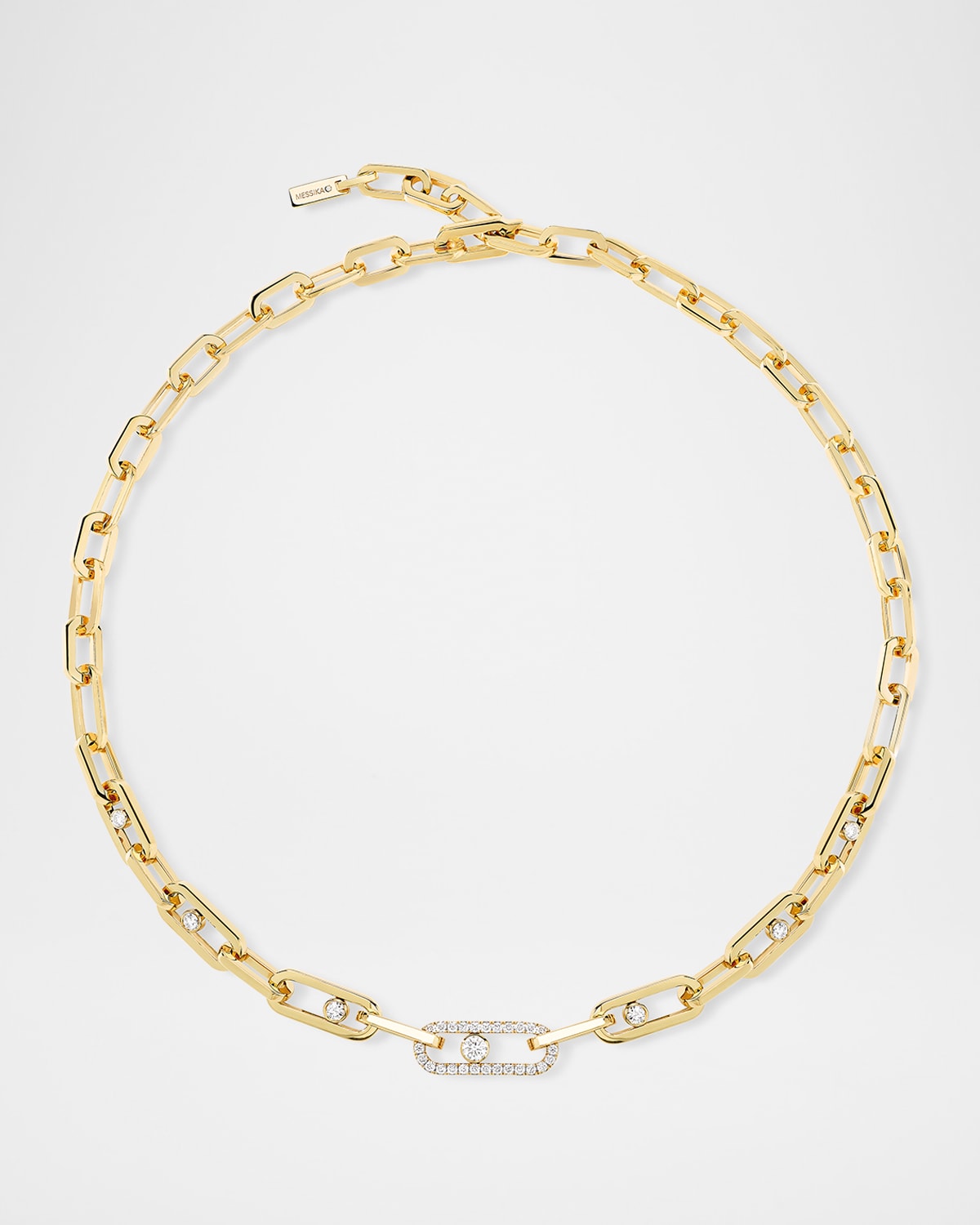 Messika Move Link 18k Yellow Gold Diamond Necklace In 05 Yellow Gold