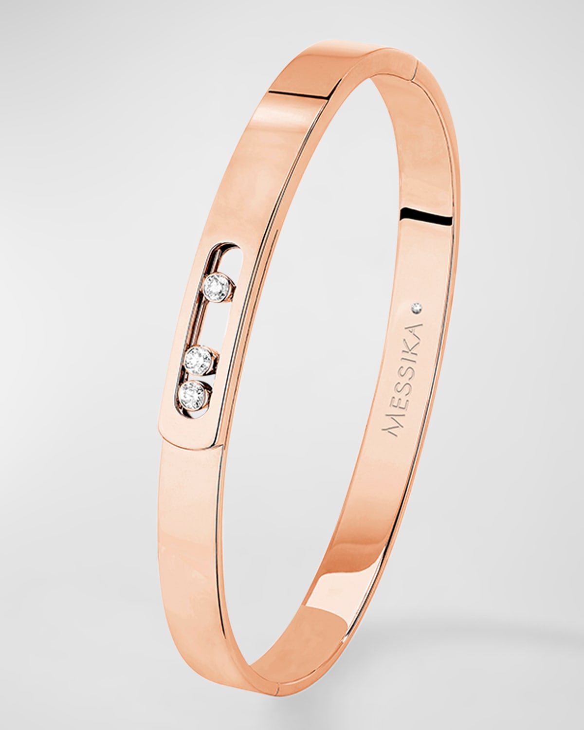 Shop Messika Move Noa 18k Rose Gold Bangle Bracelet In 15 Rose Gold