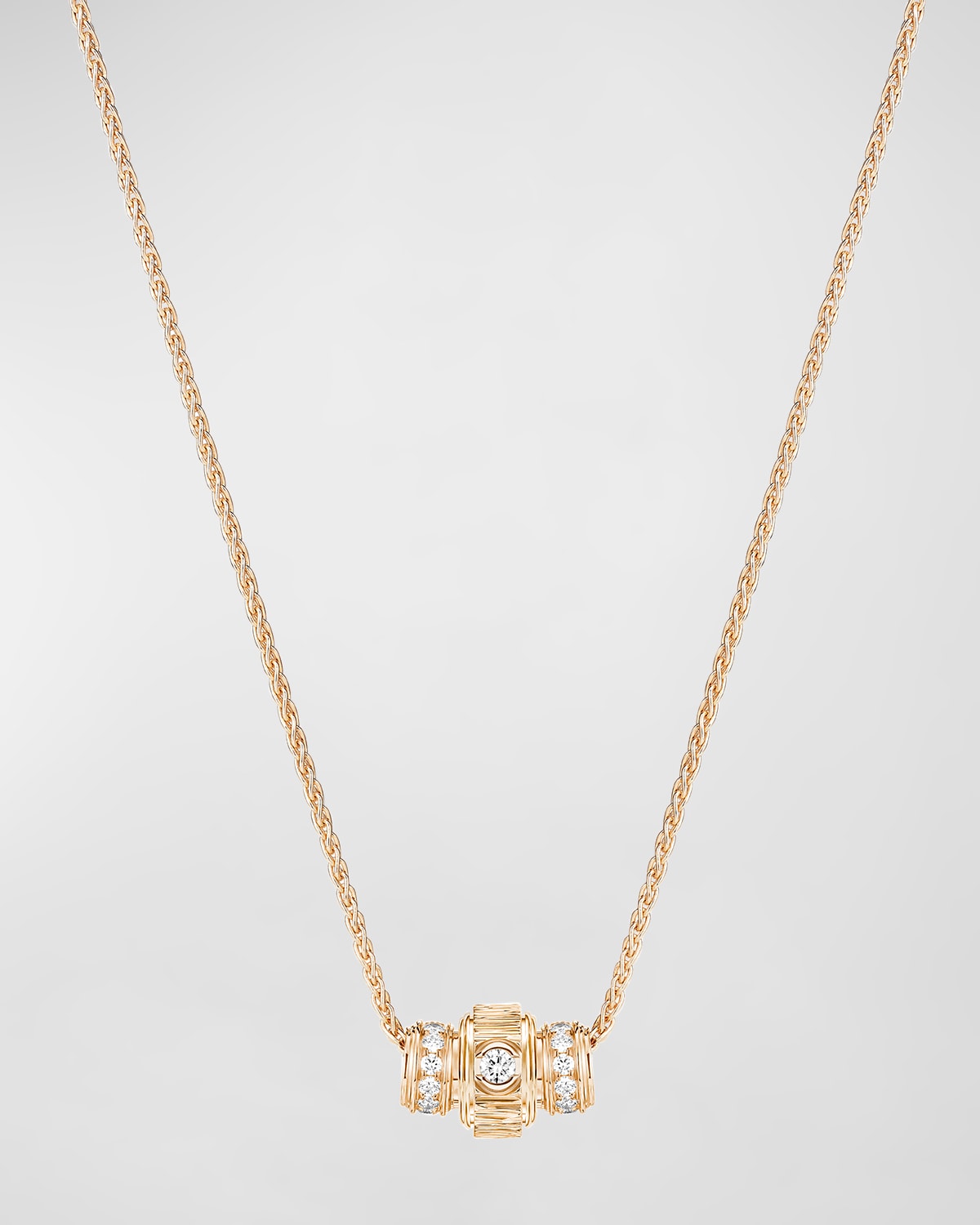 Possession Decor Palace 18K Rose Gold Pendant Diamond Necklace