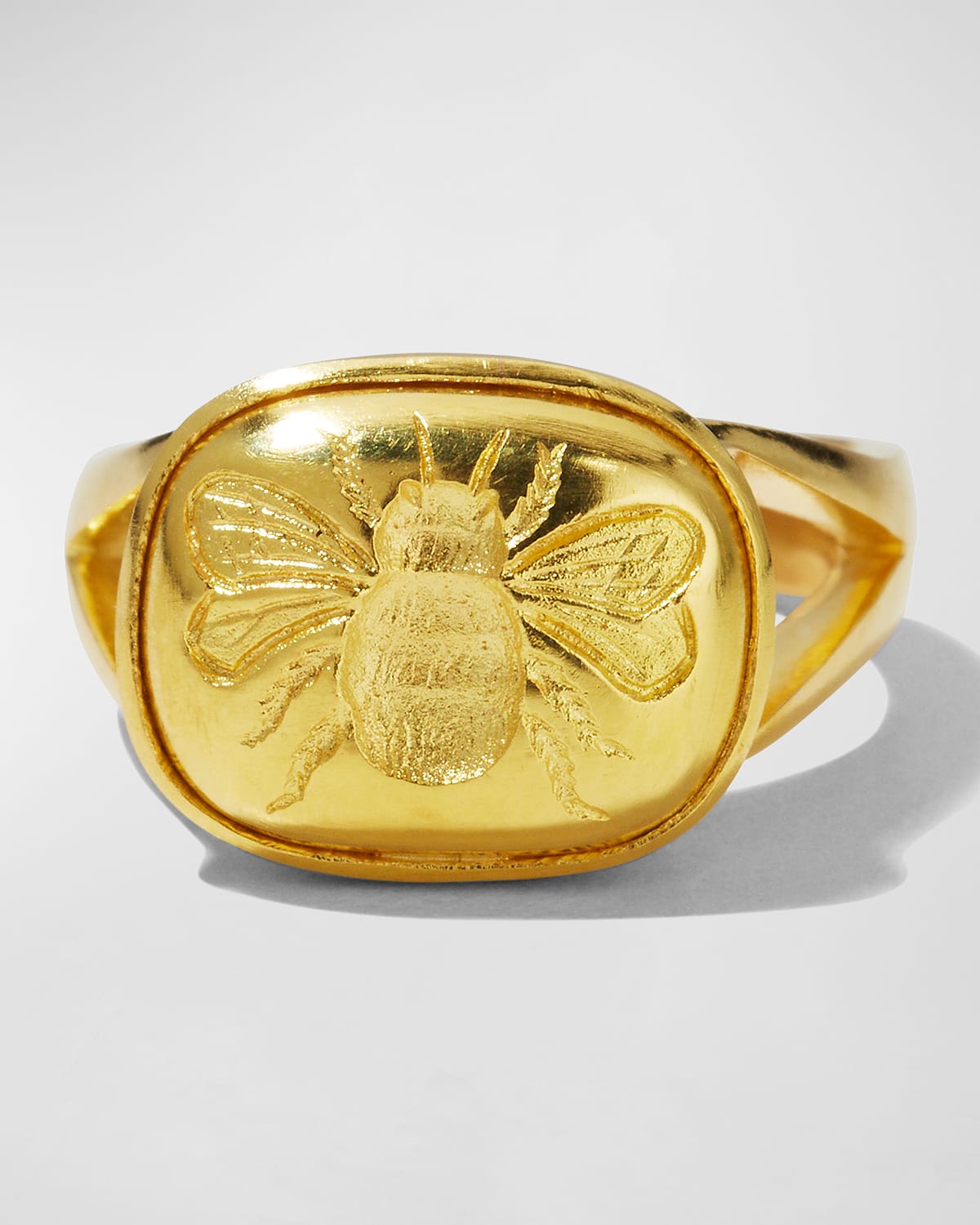 19K Gold 'Fat Bee' Ring with Split Shank