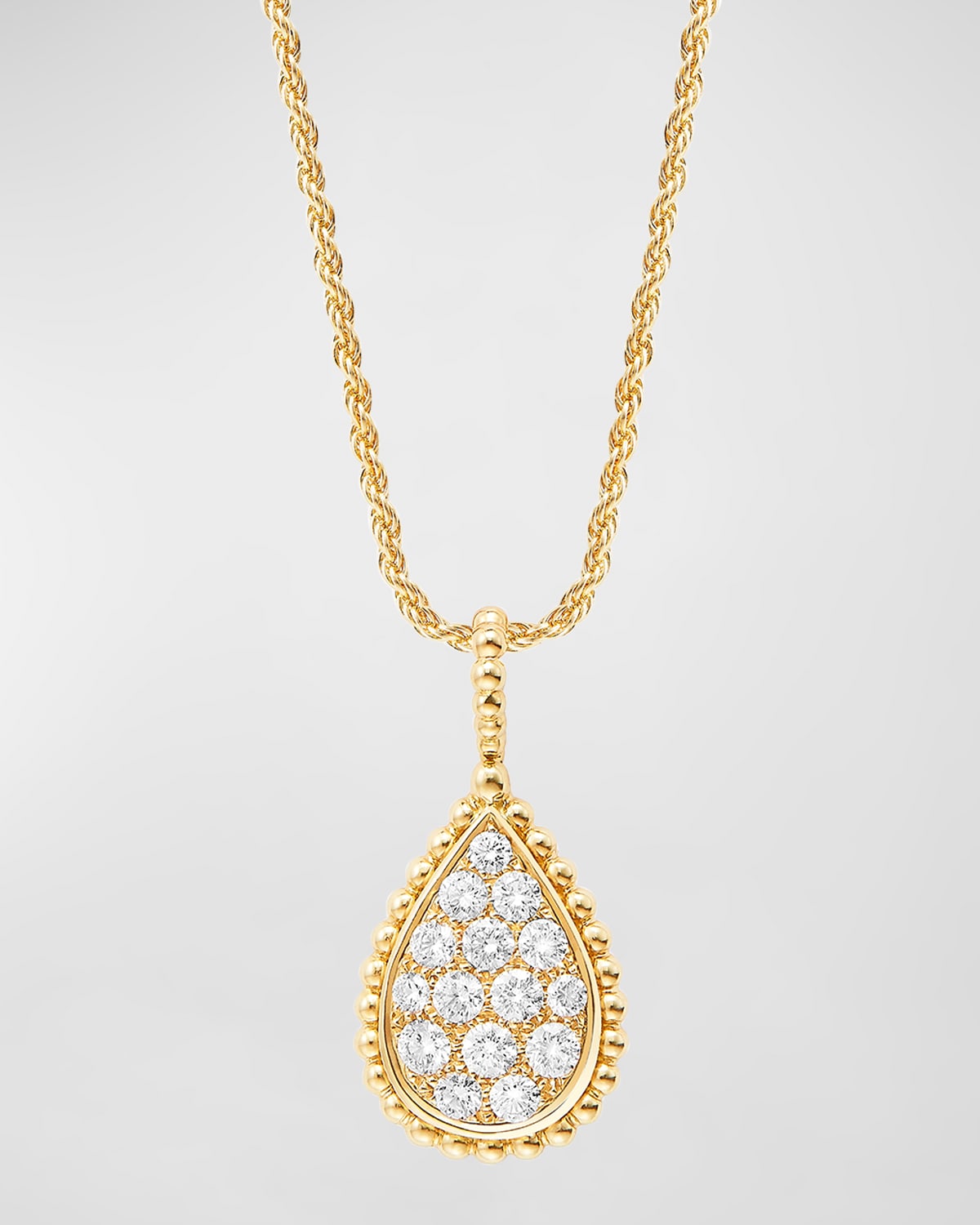 Yellow Gold Serpent Boheme Diamond Pendant Necklace
