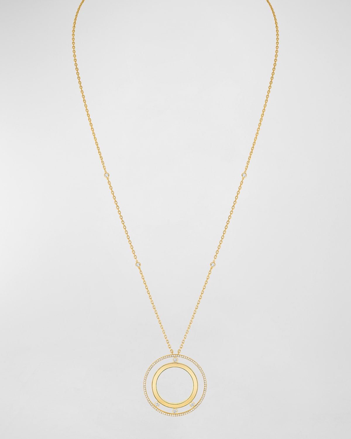 Messika Move Romane 18k Yellow Gold Diamond Necklace In 05 Yellow Gold