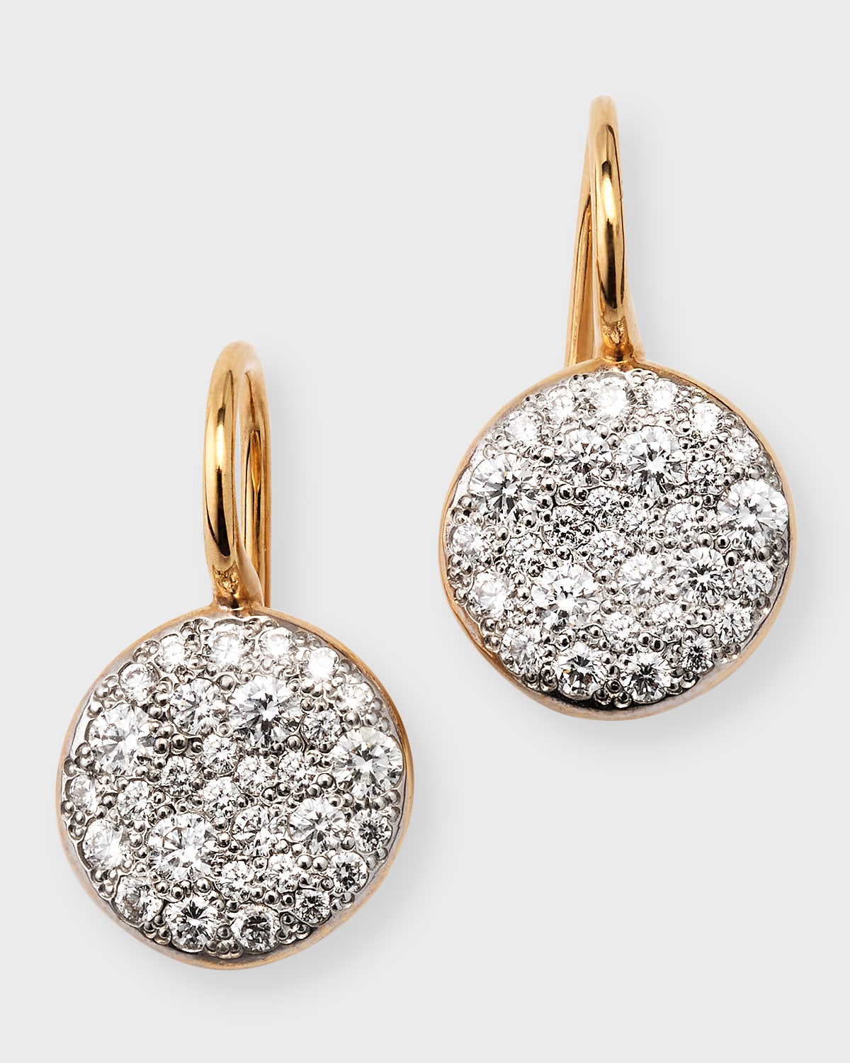 Sabbia 18K Rose Gold White Pave Diamond Earrings
