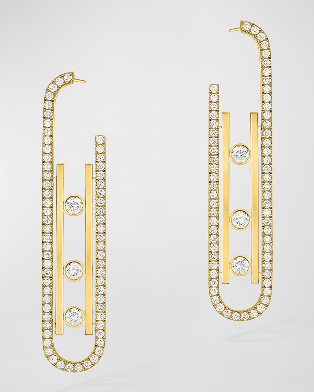 Messika Move 10th 18k Yellow Gold Diamond Earrings