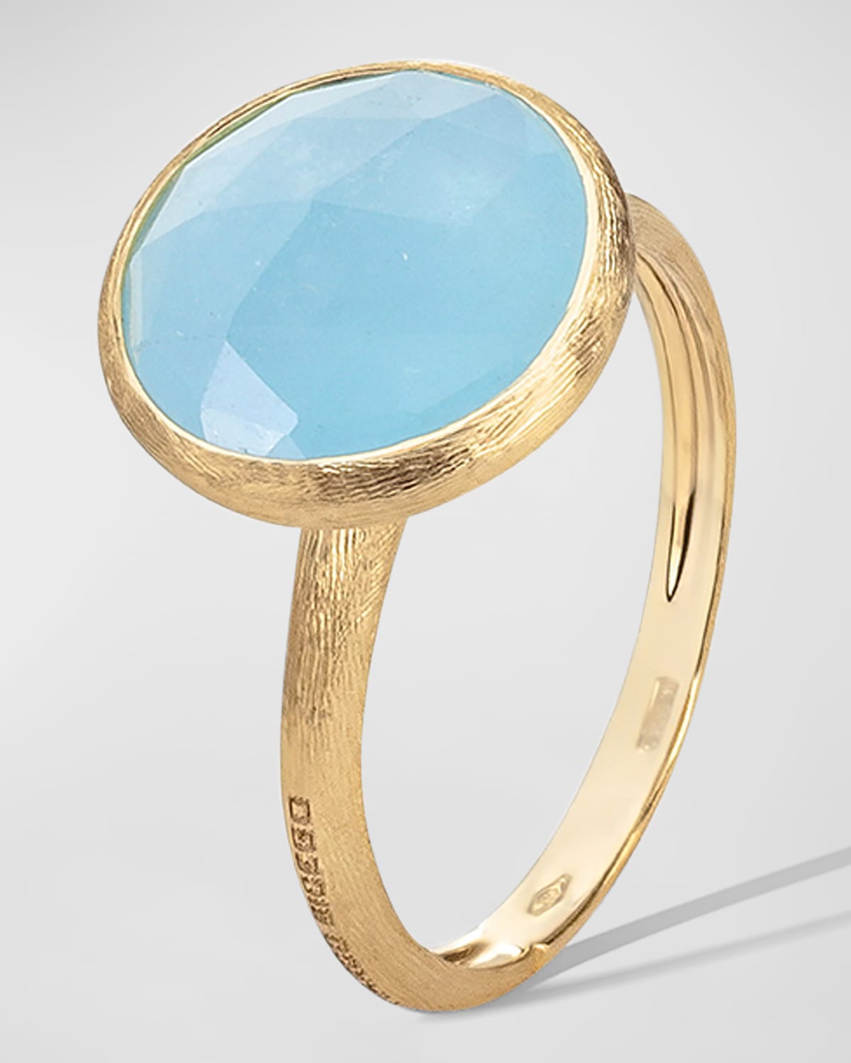 Jaipur 18K Yellow Gold Ring with Aquamarine