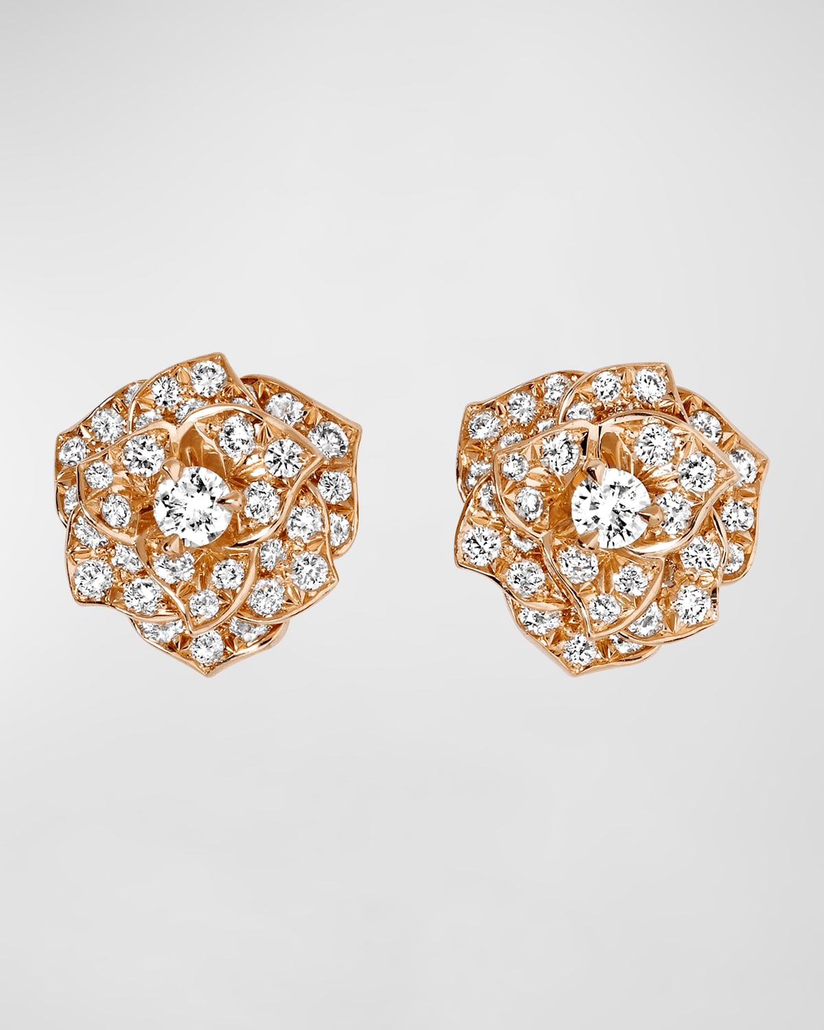 Rose 18K Rose Gold Diamond Earrings