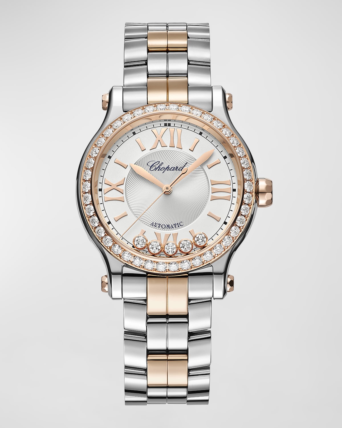 Chopard Happy Sport 33mm 18K Rose Gold & Steel Diamond Watch