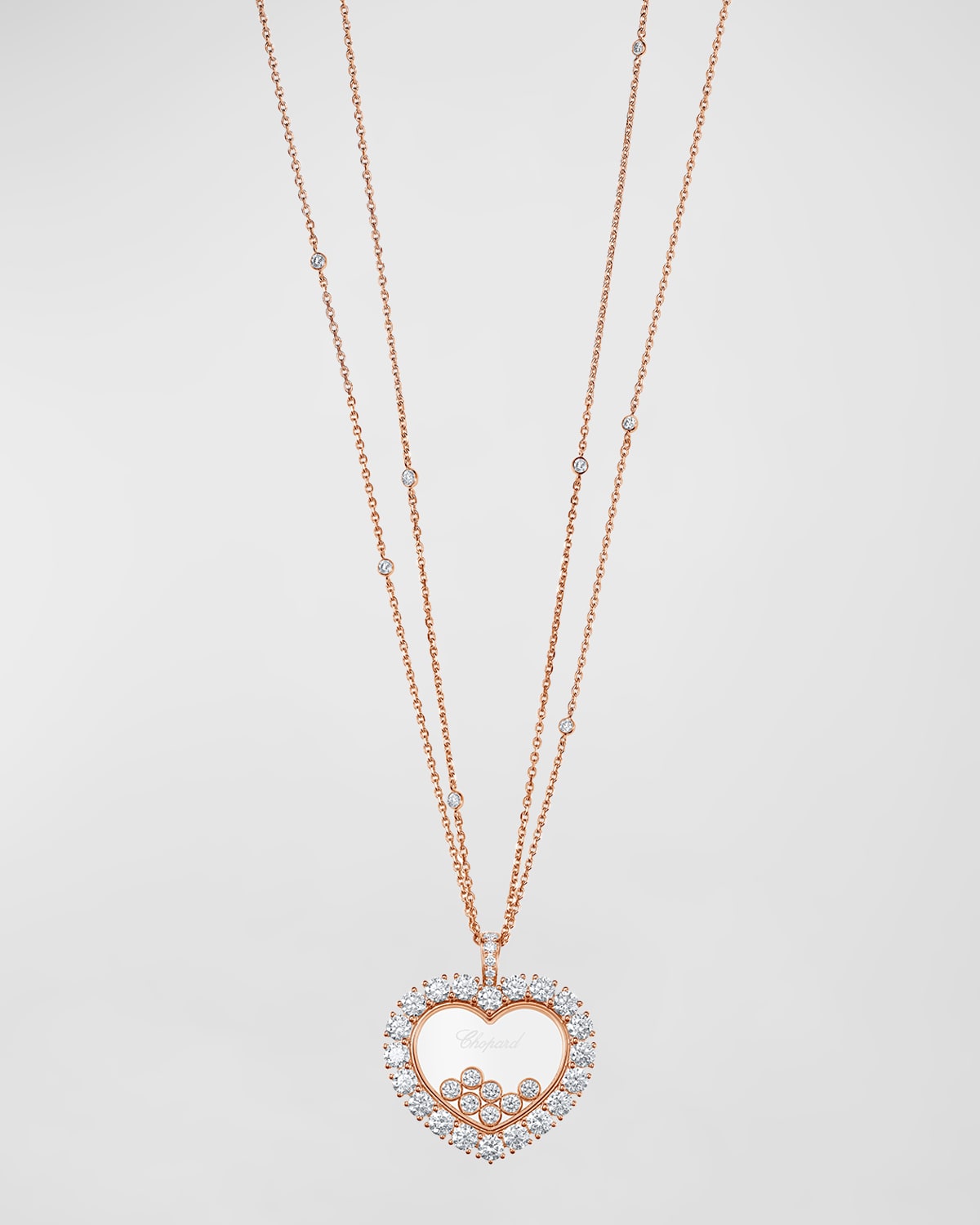 Happy Diamonds 18K Rose Gold Heart Pendant Necklace
