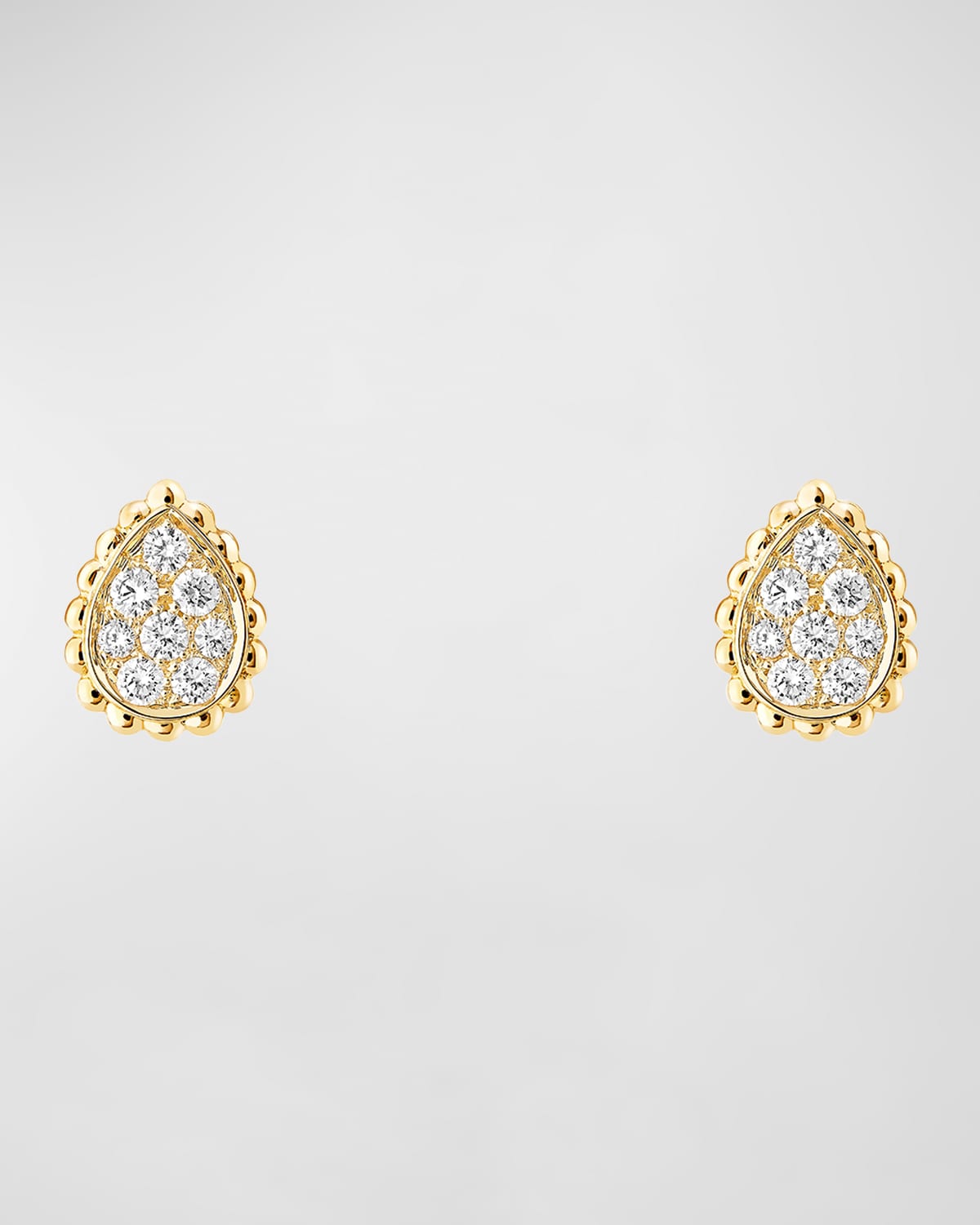 Serpent Boheme Extra Small Diamond Stud Earrings in Yellow Gold