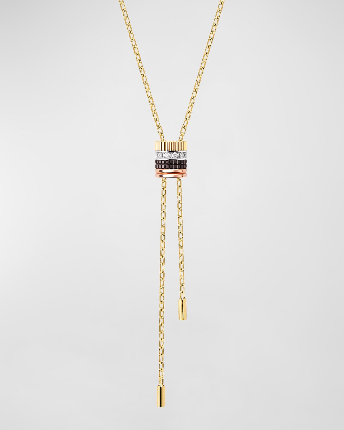 Quatre Classique Tie Necklace with Diamonds