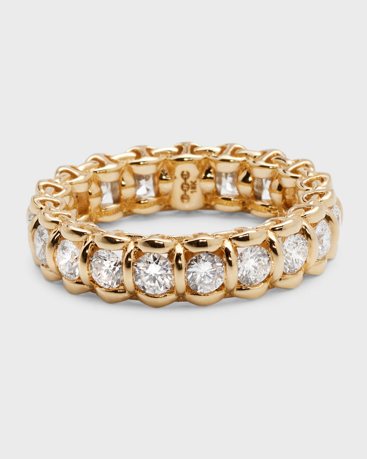 Hoorsenbuhs Infinite II 3mm Diamond Eternity Band in Yellow Gold