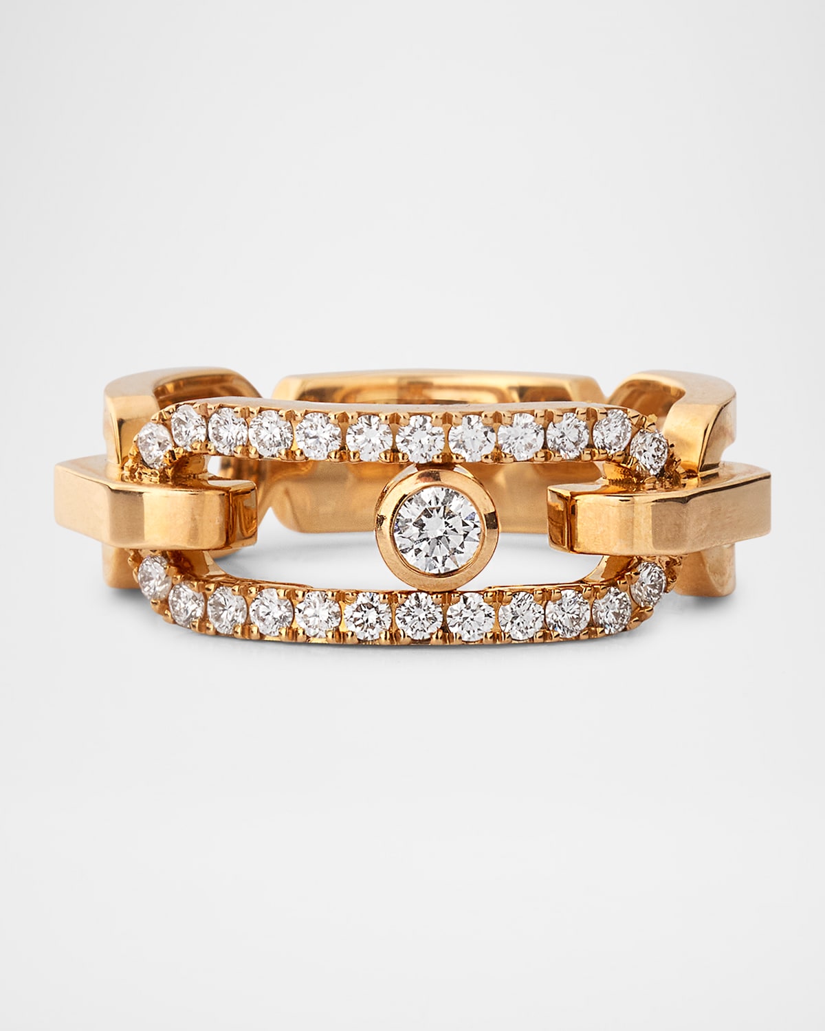 LUCKY MOVE 18K ROSE GOLD DIAMOND TURQUOISE RING