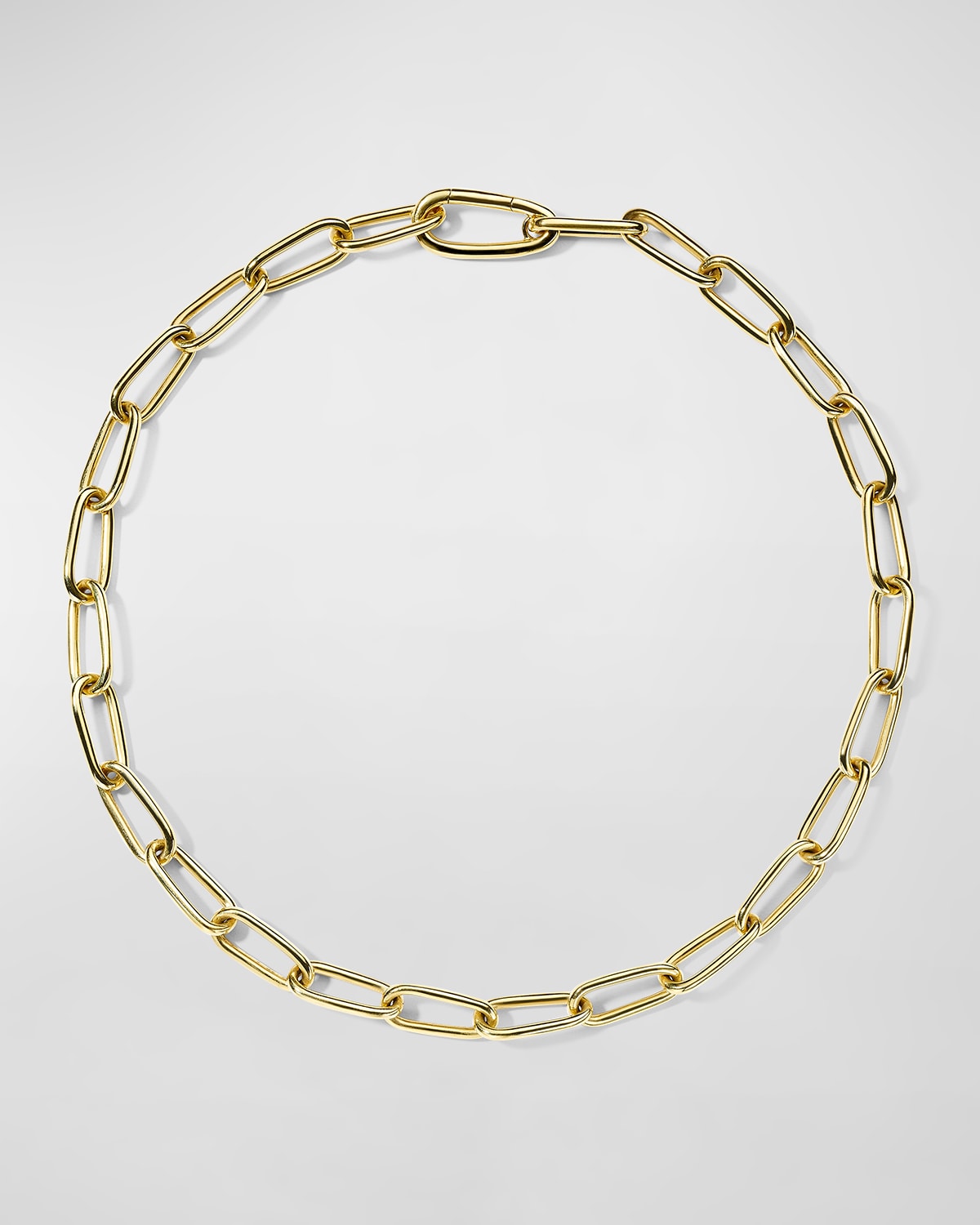 18K Classico Tapered Link Necklace, 18"L