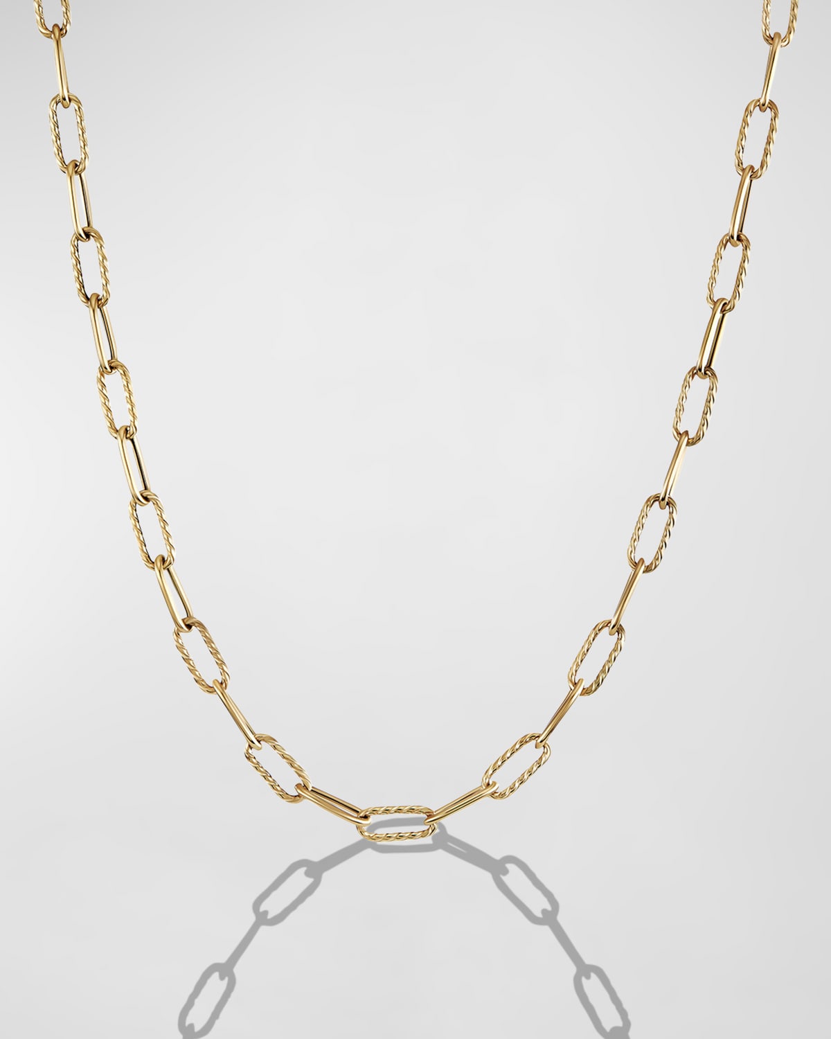 Shop David Yurman Dy Madison Toggle Chain Necklace In 18k Gold, 4mm, 20"l In 05 No Stone