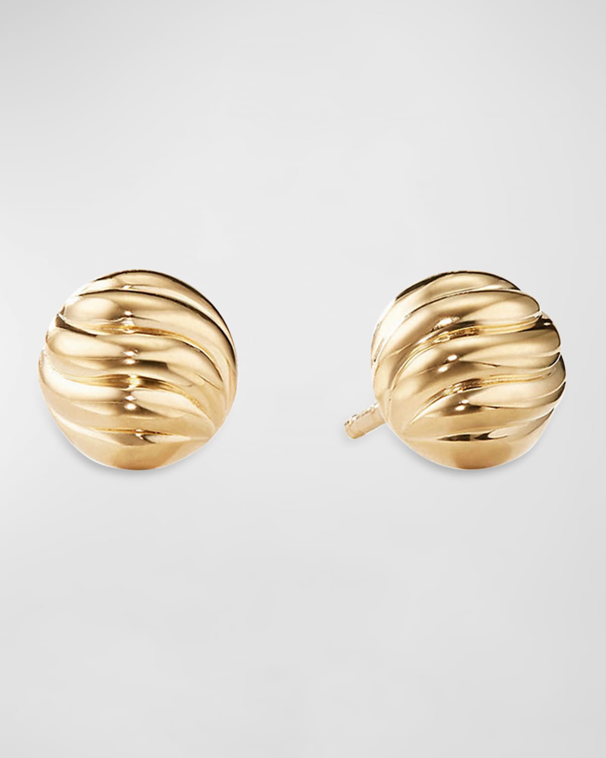 David Yurman Sculpted Cable Stud Earrings in Gold