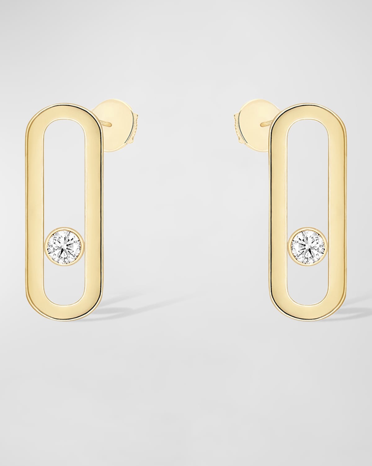 Shop Messika Move Uno 18k Yellow Gold Earrings In 05 Yellow Gold