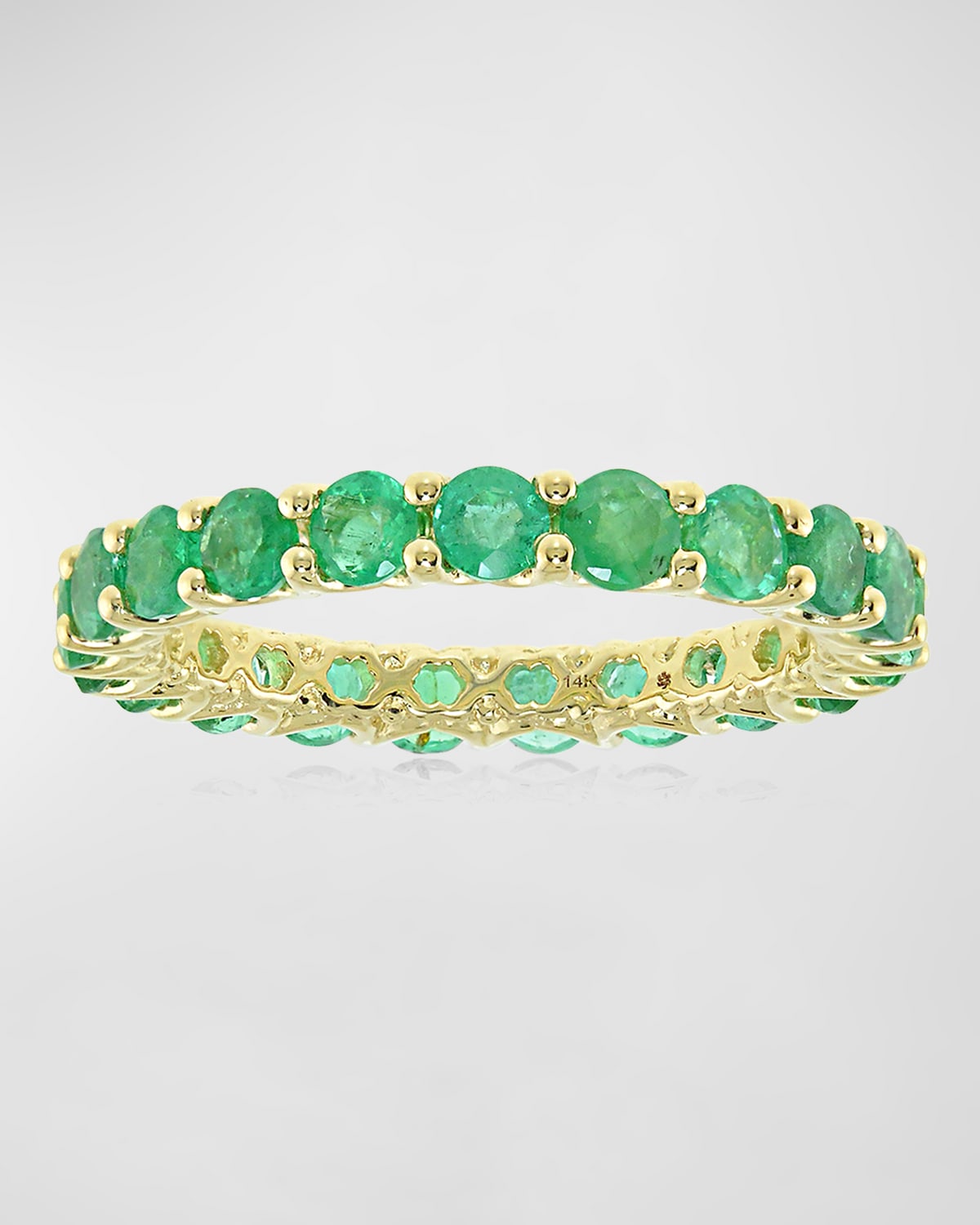 14K Yellow Gold The Hero Emerald Band