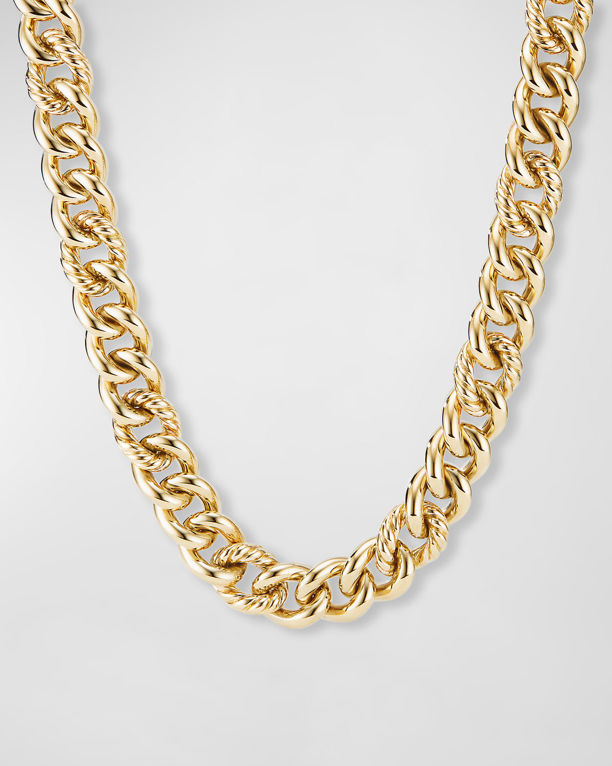 David Yurman 18k Yellow Gold Medium Curb Chain Necklace In 05 No Stone