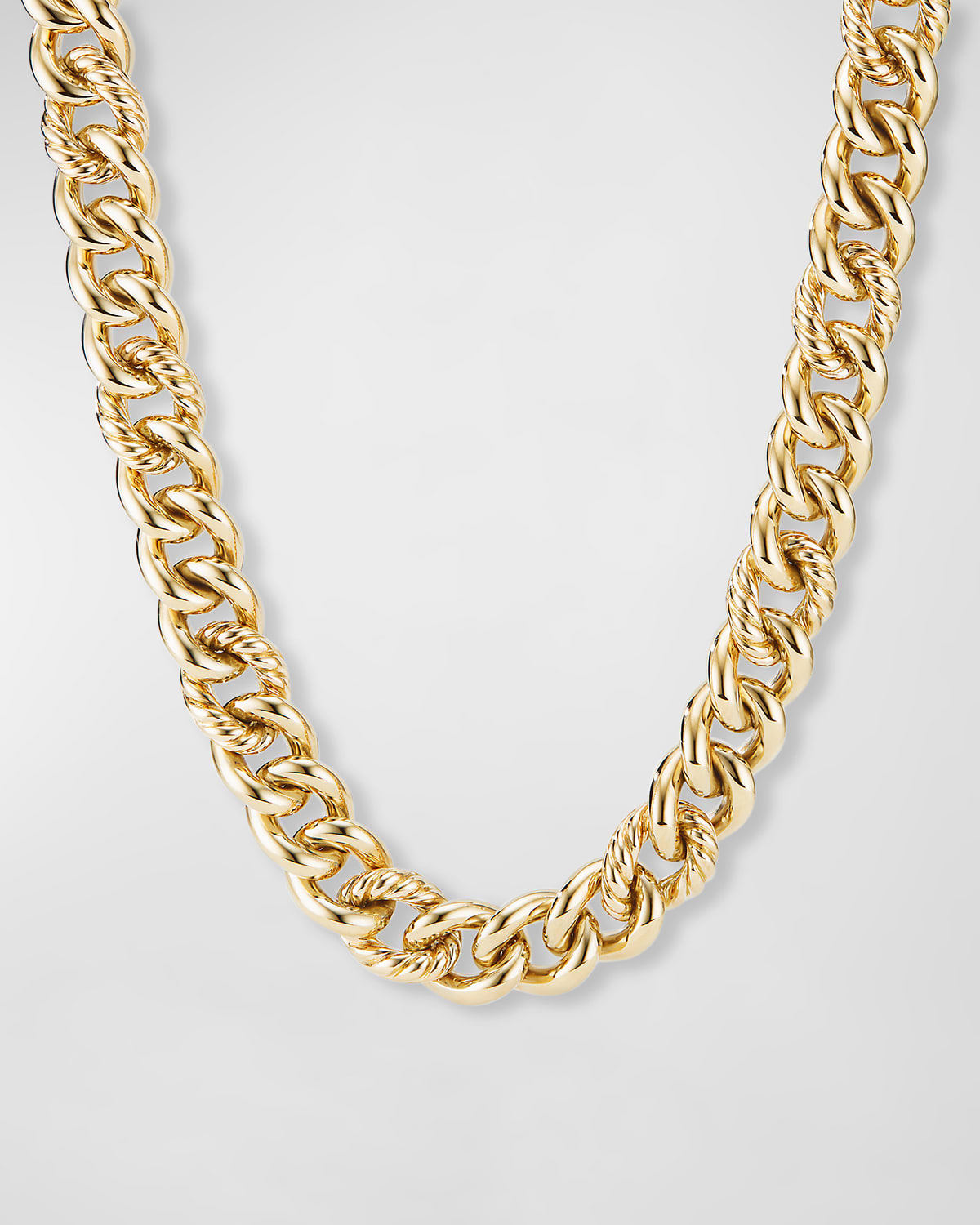 David Yurman 18K Yellow Gold  Curb Chain Necklace