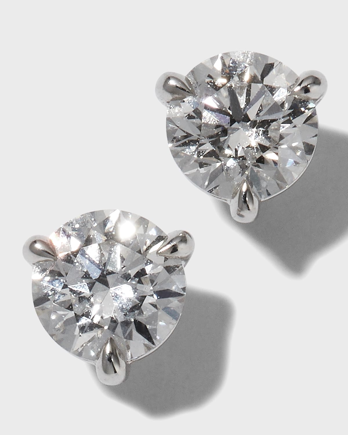 Platinum Diamond Stud Earrings, 1 tcw