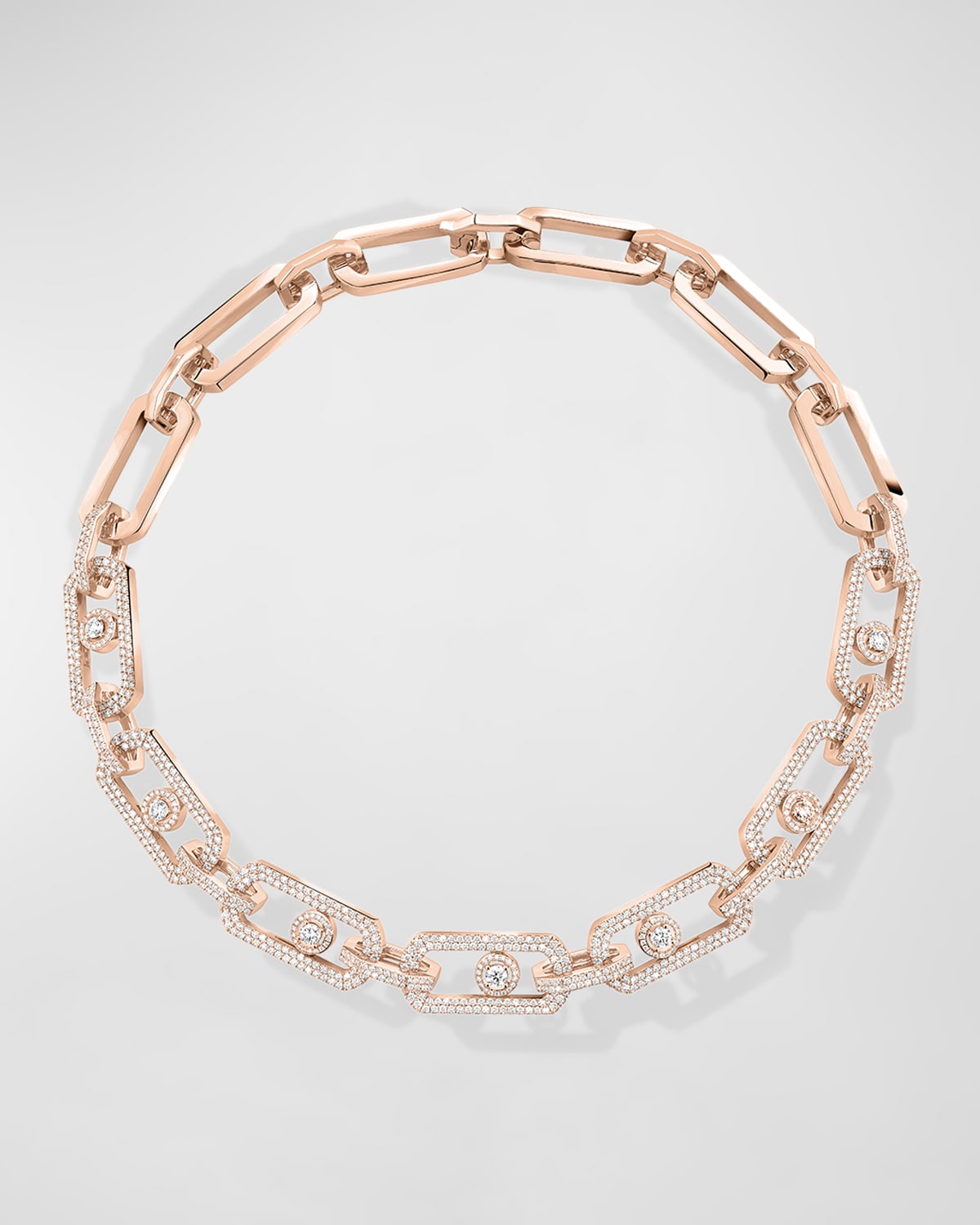 Messika SO MOVE 18K ROSE GOLD DIAMOND PAVÉ NECKLACE