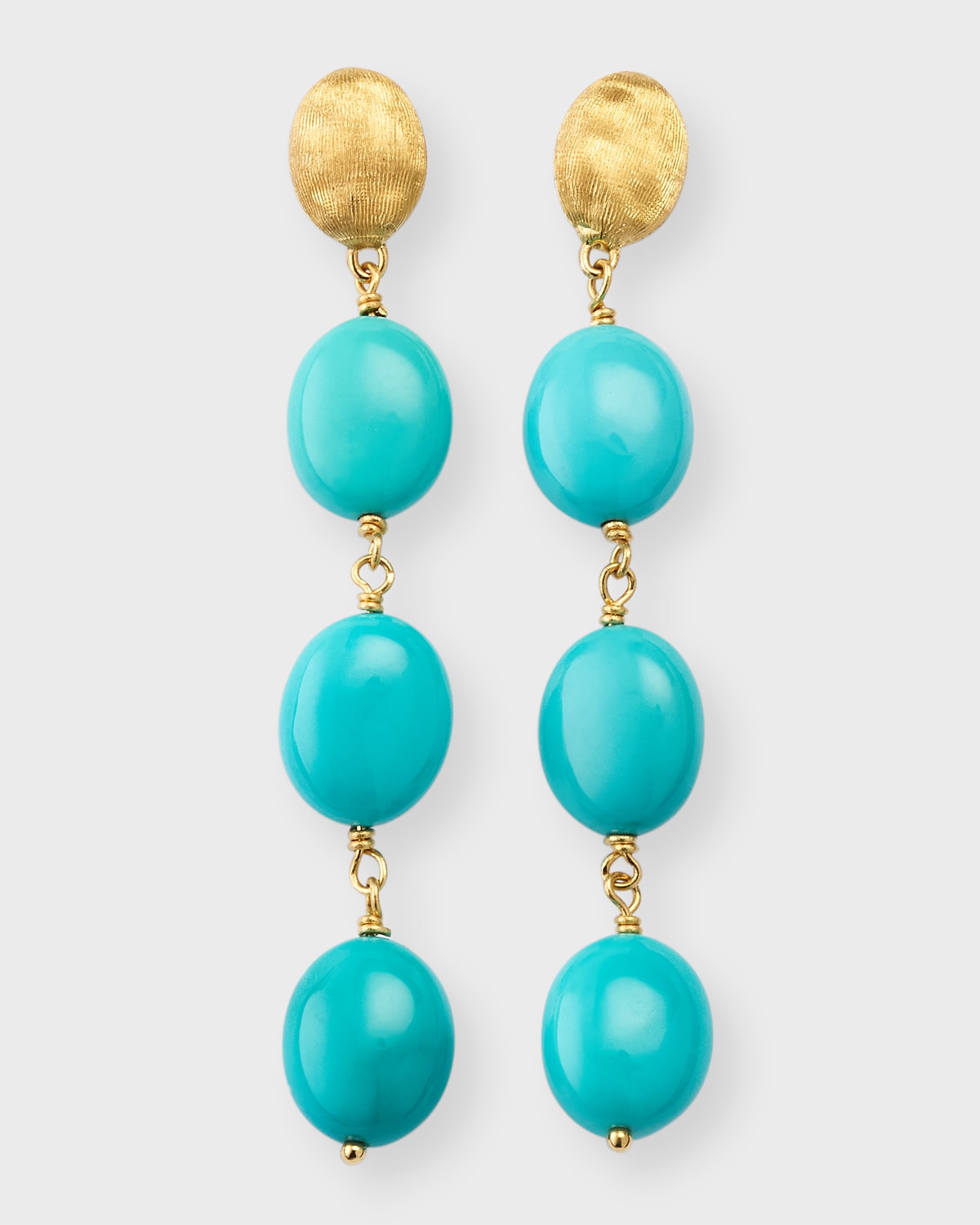 18K Yellow Gold Siviglia Turquoise Drop Earrings