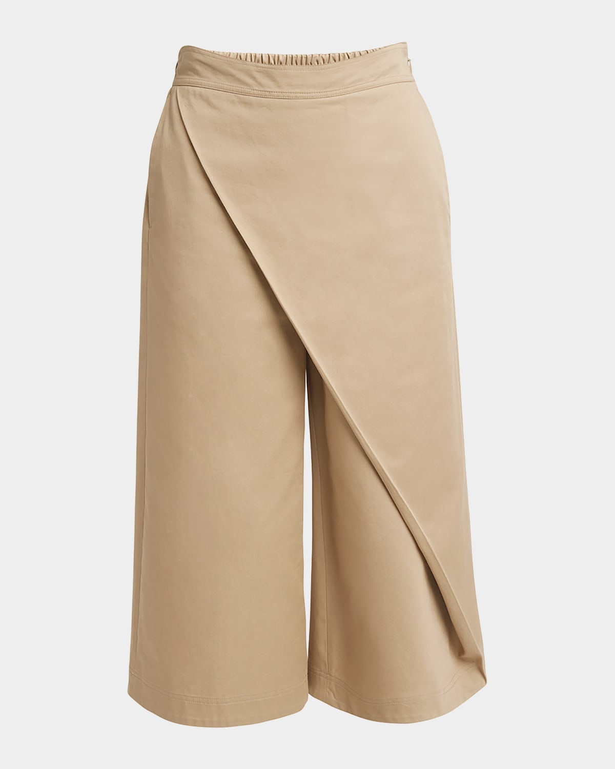 Loewe Cropped Wide-leg Pants With Draped Detail