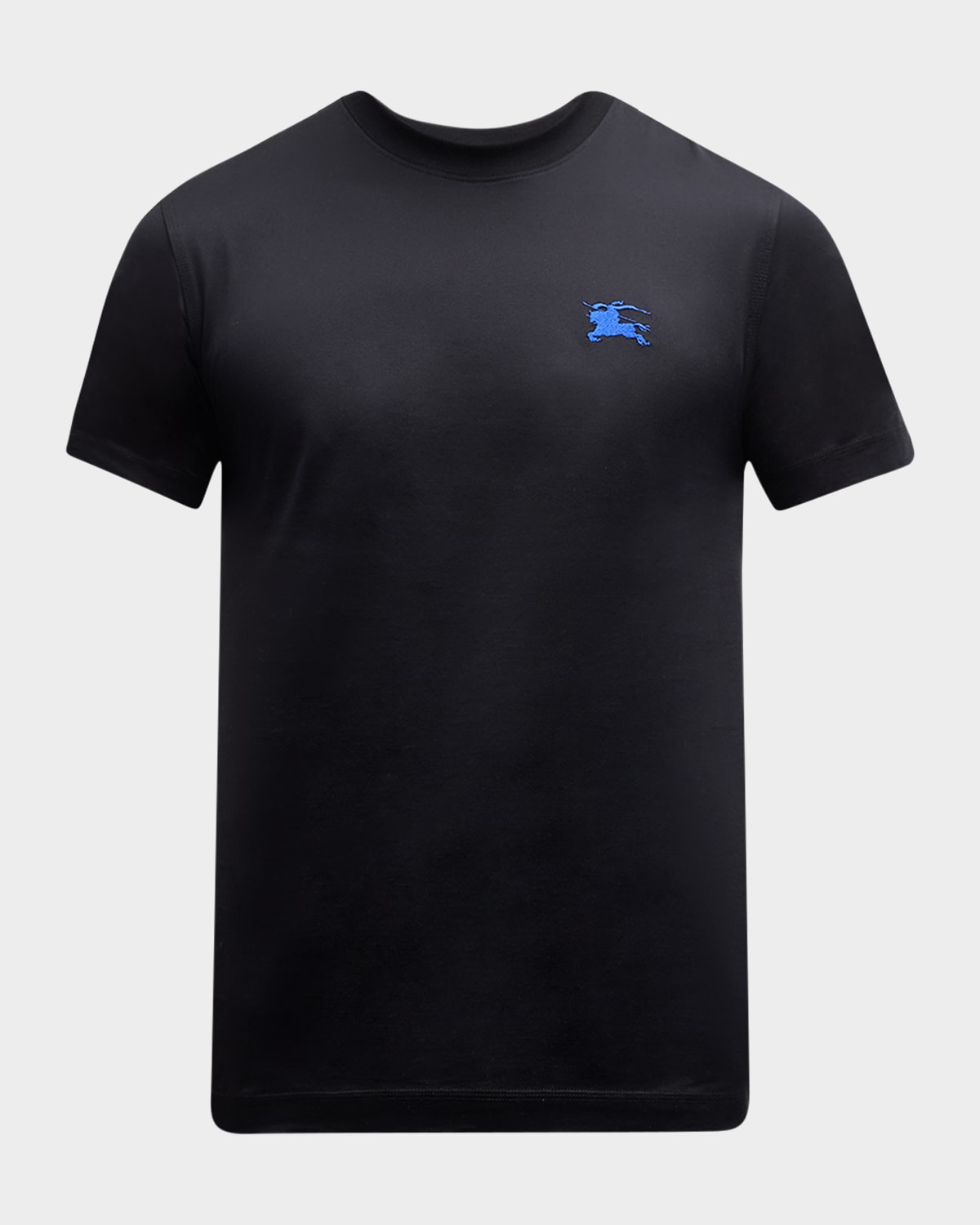 Burberry Slim Fit Essentials T-shirt With Embroidered Logo In Black