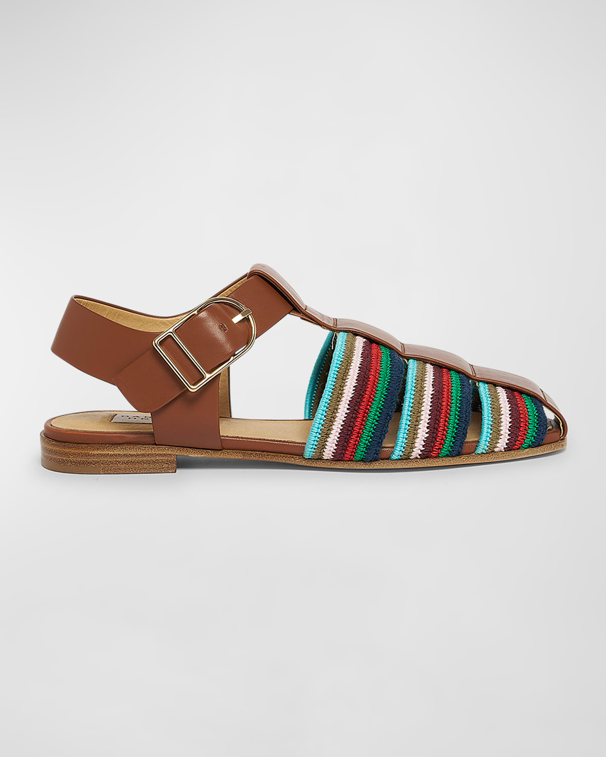 Shop Gabriela Hearst Calla Colorblock Fisherman Sandals In Multicolor