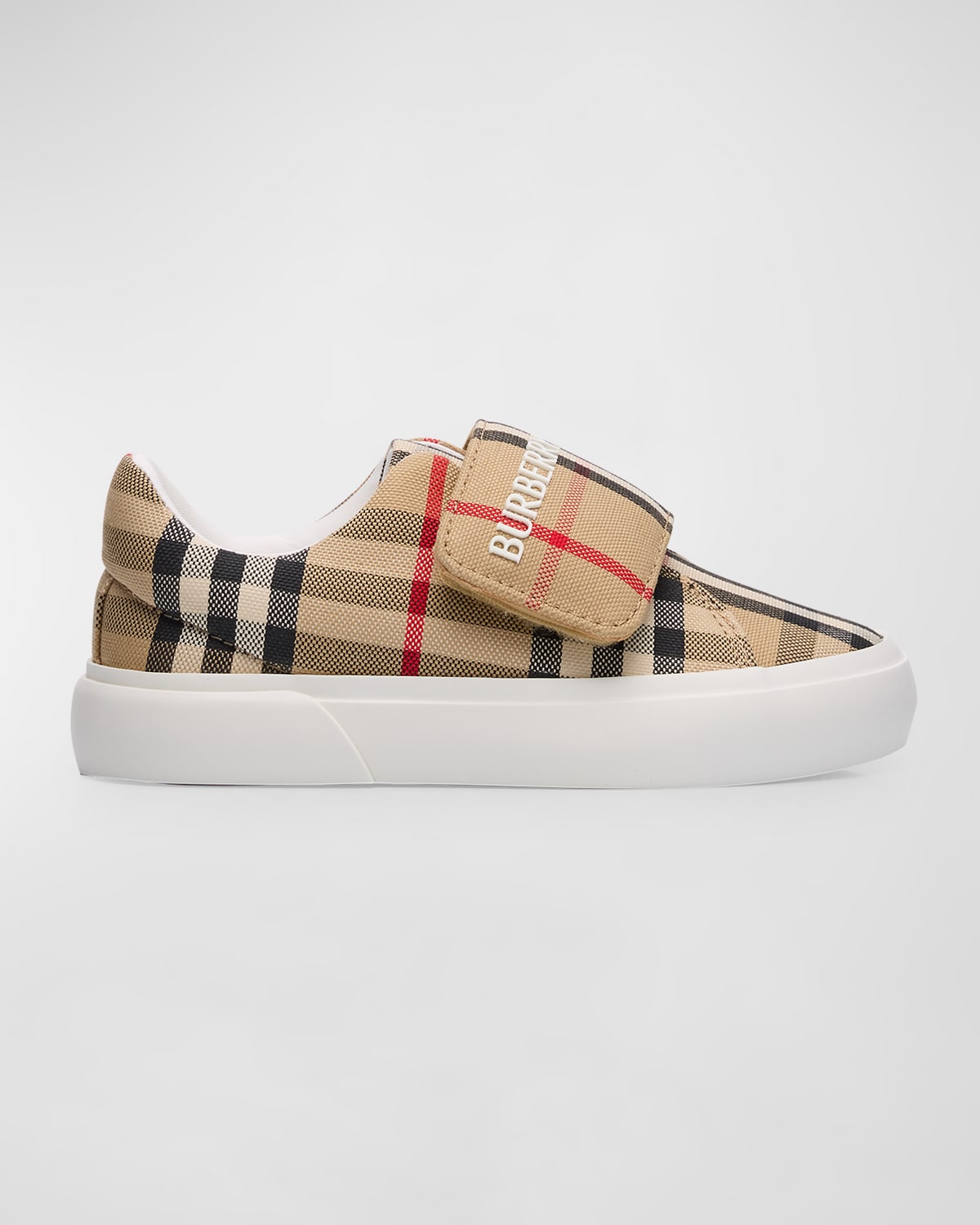 BURBERRY KID'S JAMES CHECK-PRINT SNEAKERS, TODDLERS/KIDS