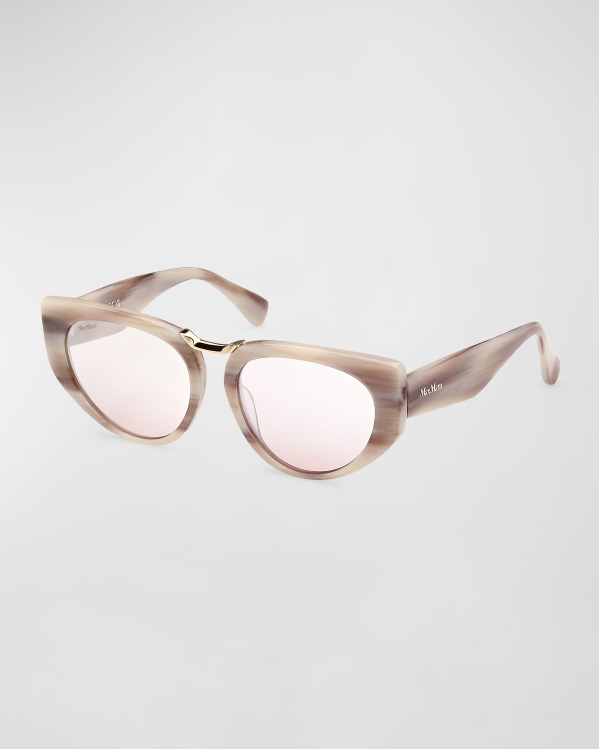 Max Mara Bridge1 Acetate Cat-eye Sunglasses In Burgundy