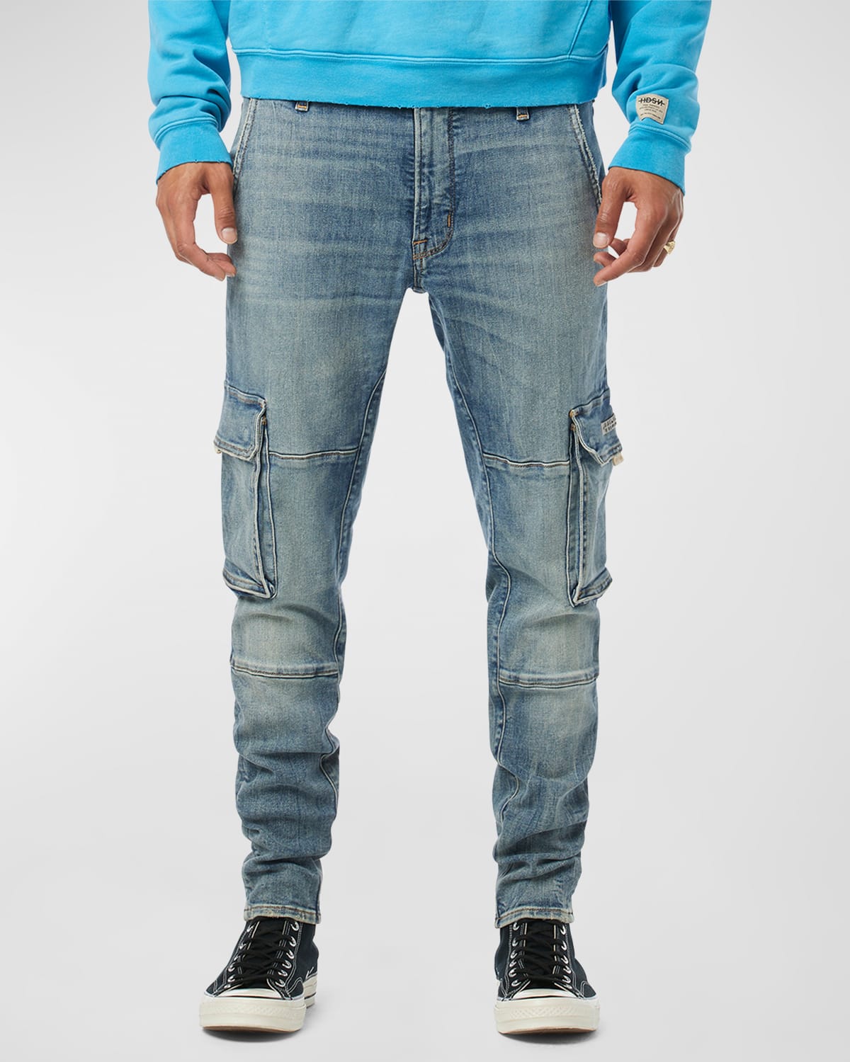 Shop Hudson Men's Skinny Cargo Jeans In Bayside