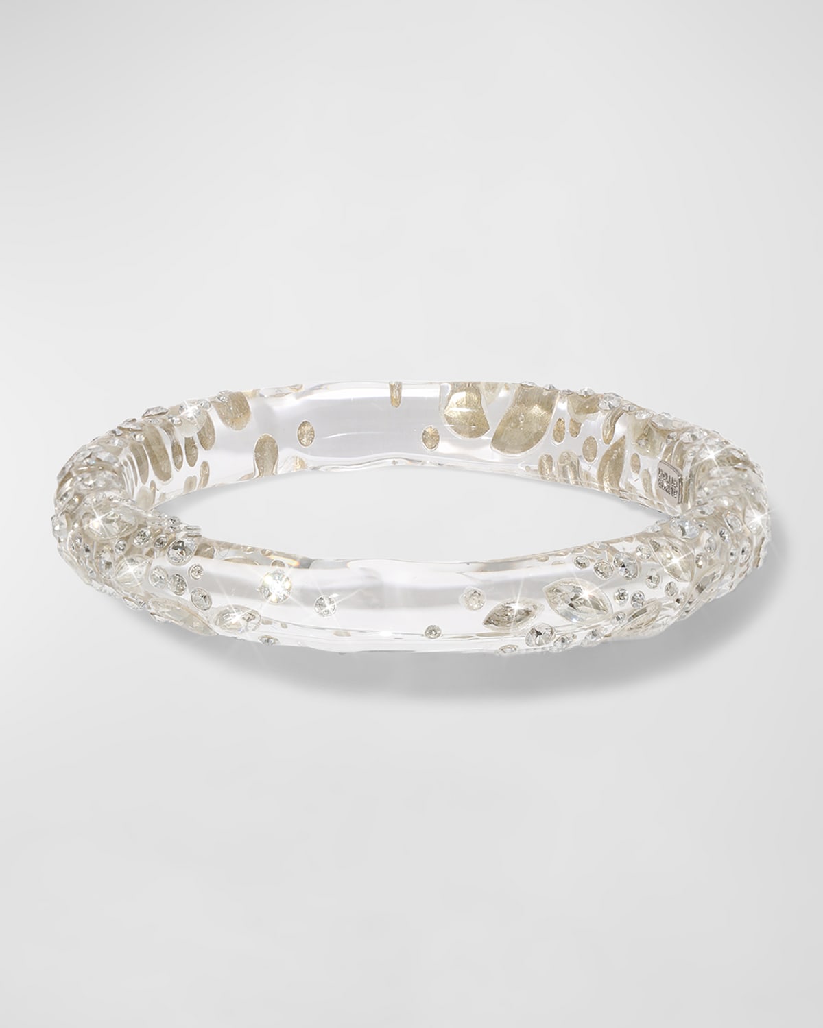 Confetti Crystal Lucite Skinny Hinge Bracelet