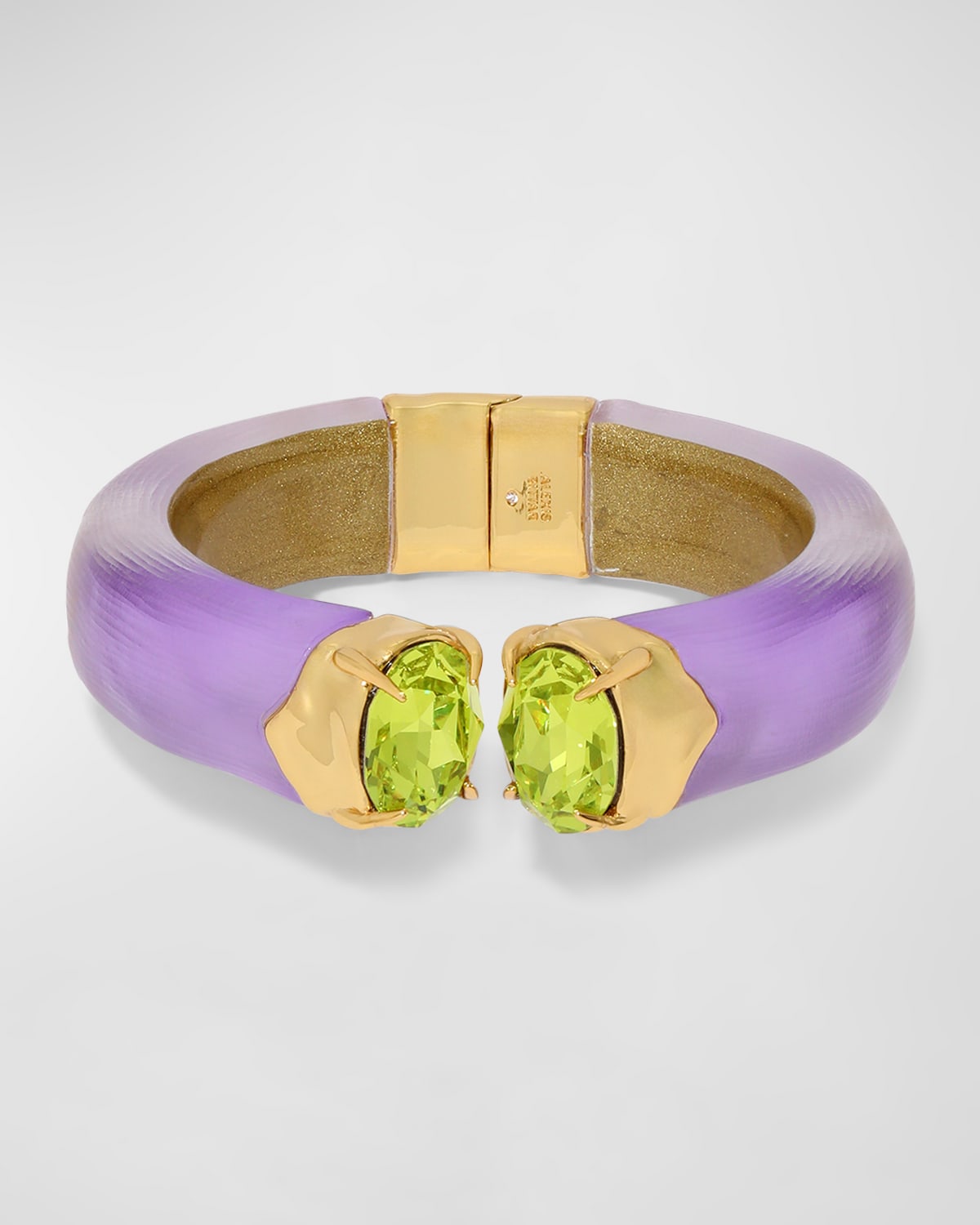 Alexis Bittar Bonbon Crystal Lucite® Hinged Bracelet In Purple/green