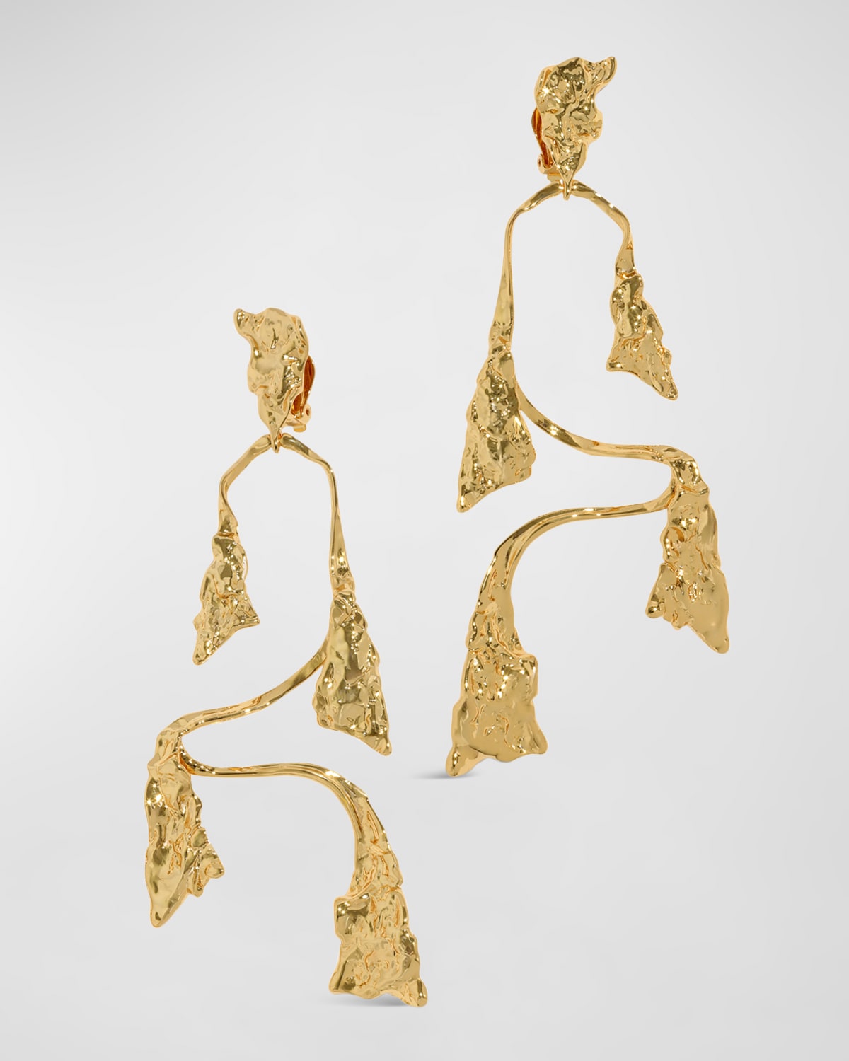 Alexis Bittar Mobile Gold Balance Clip Earrings In No Stones