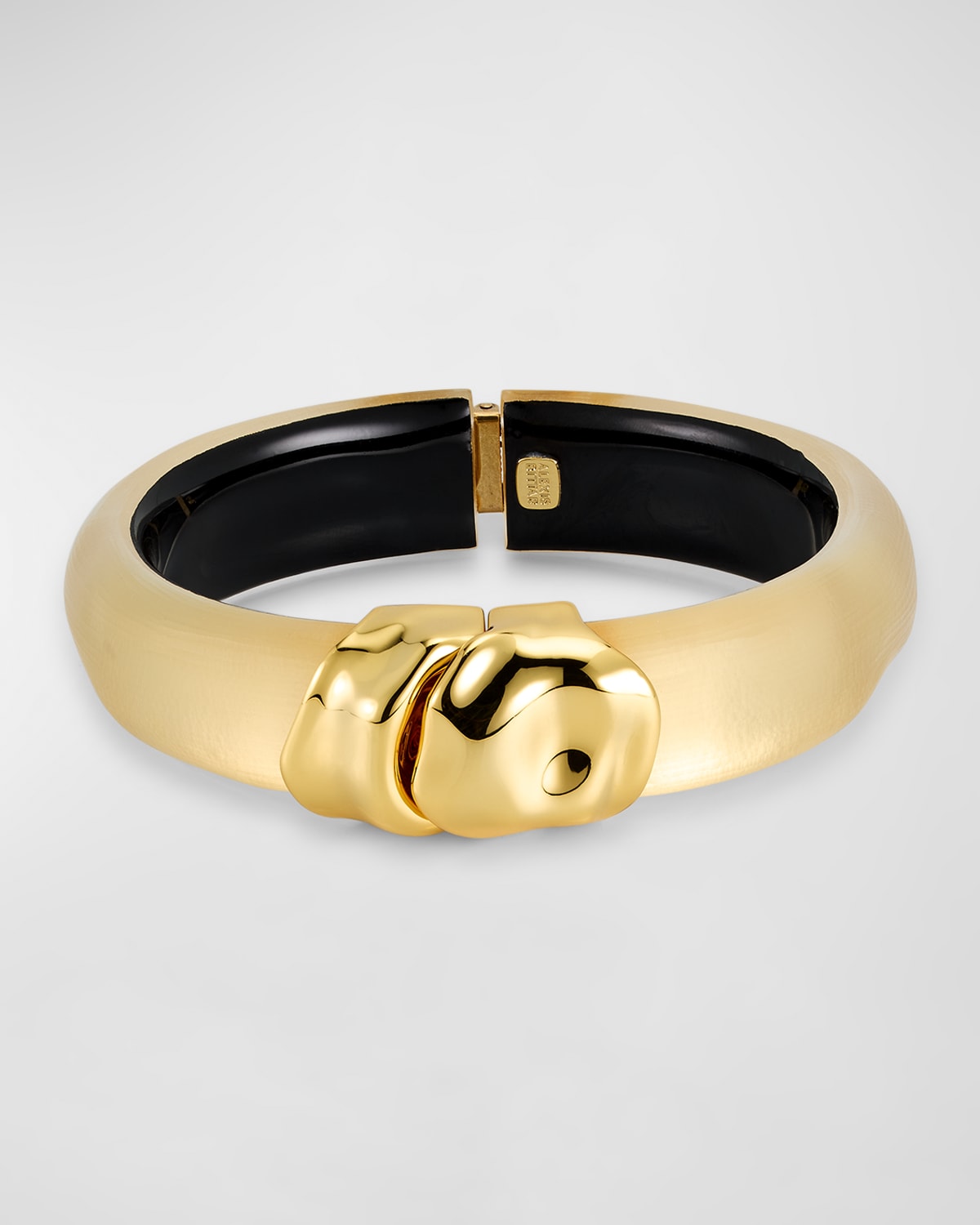 Alexis Bittar Molten Gold Lucite Hinge Bracelet