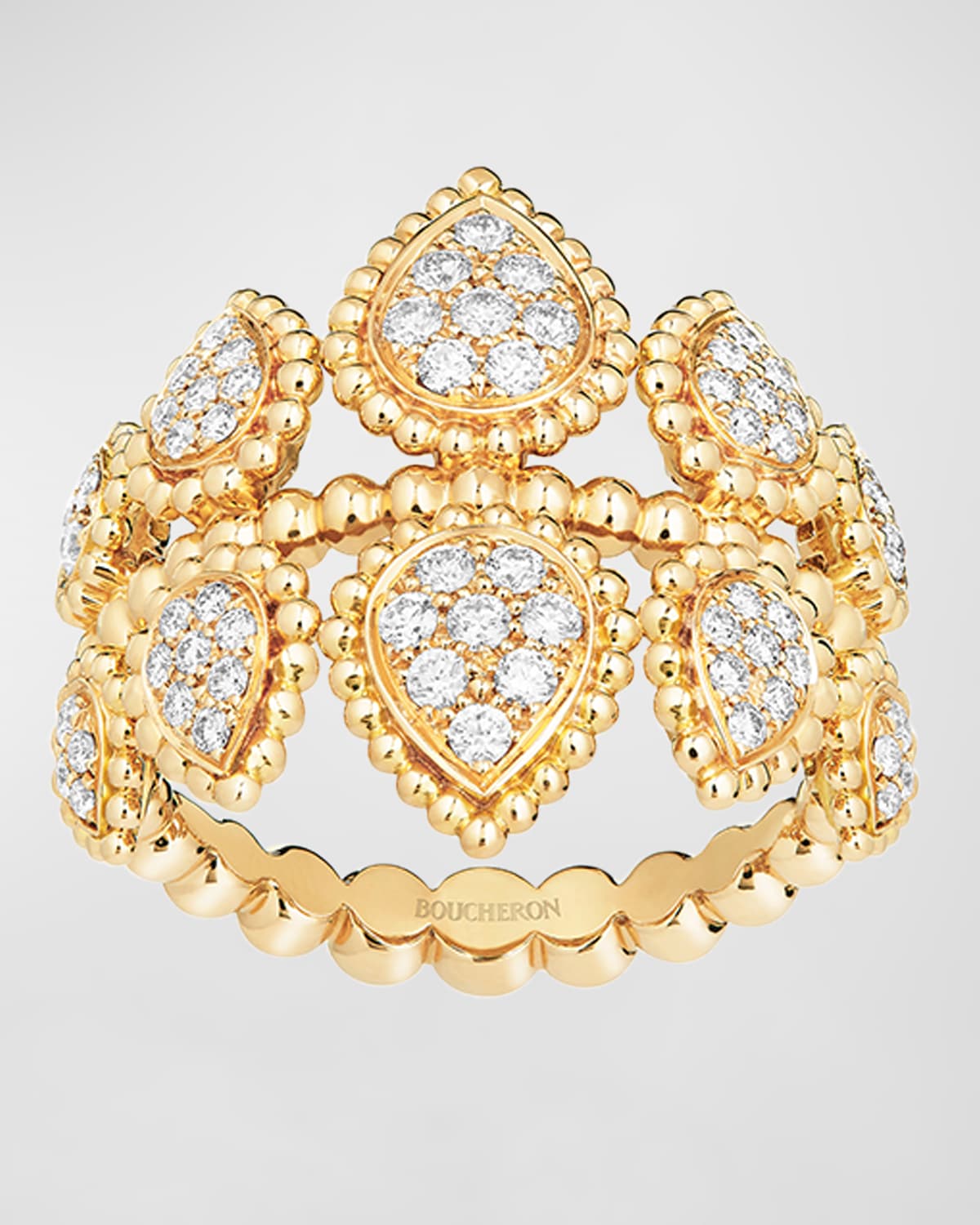 Serpent Bohème 18k Yellow Gold Diamond Crown Ring