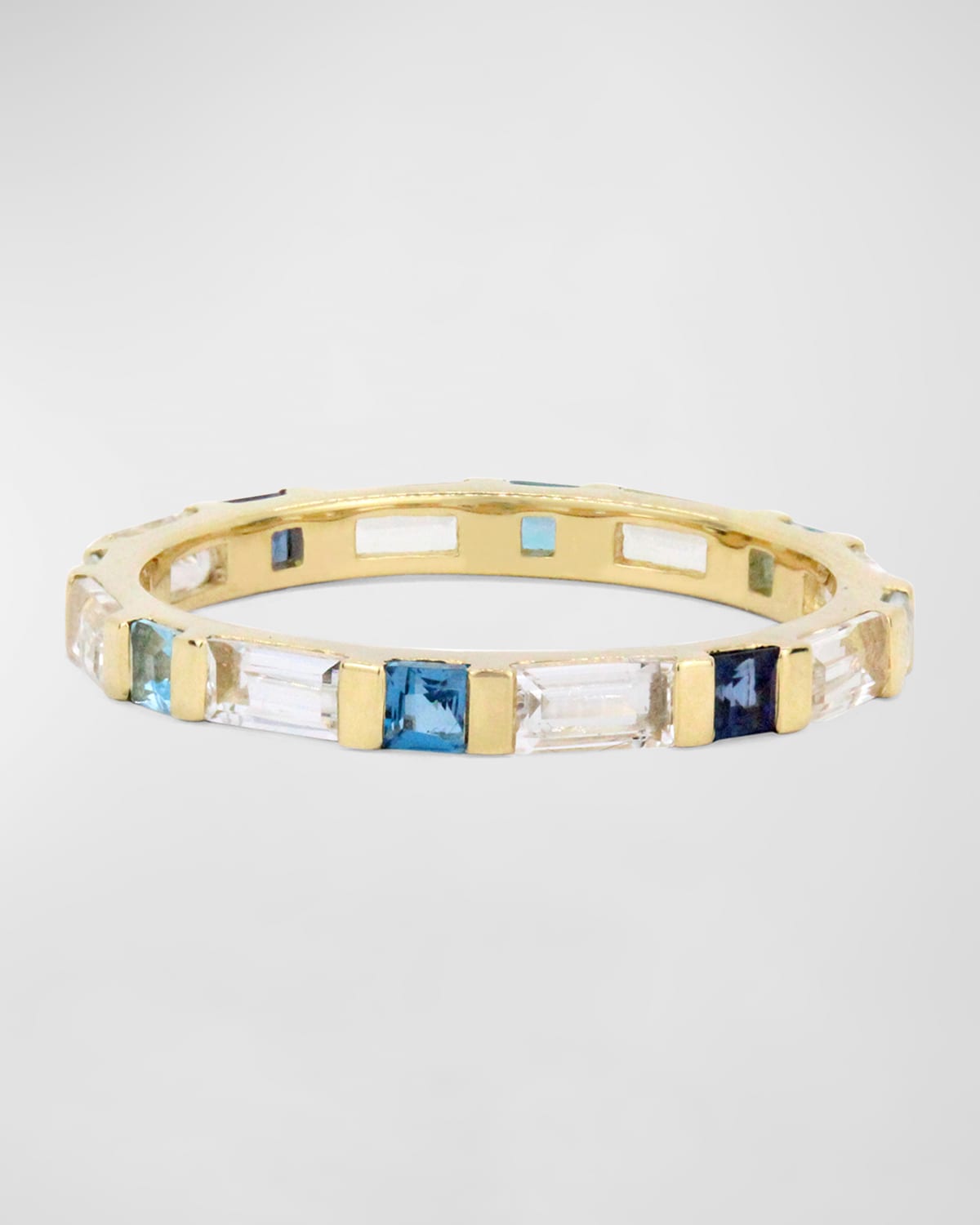 14K Topaz & Sapphire Eternity Band Ring