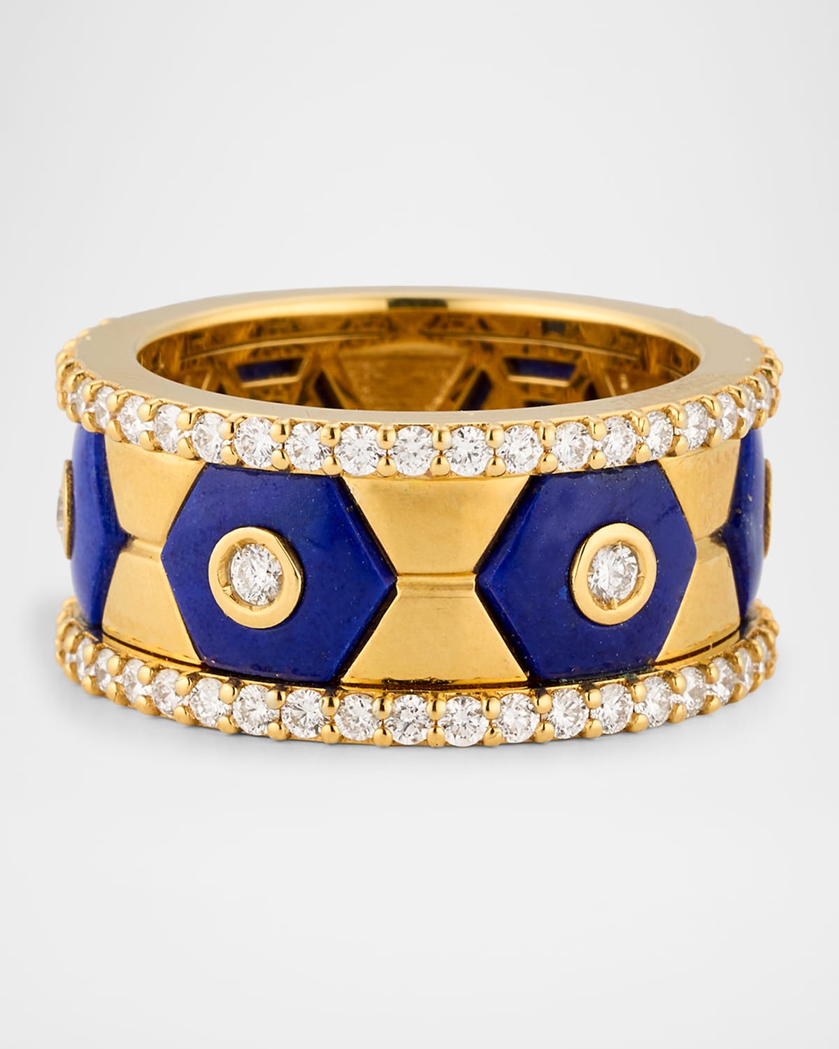 Baia Sommersa 18K Yellow Gold Eternity Ring with White Diamonds
