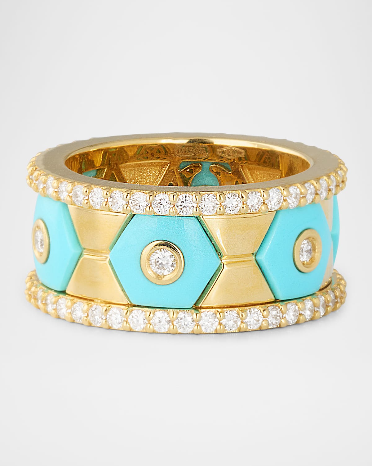 Baia Sommersa 18K Yellow Gold Eternity Ring with White Diamonds