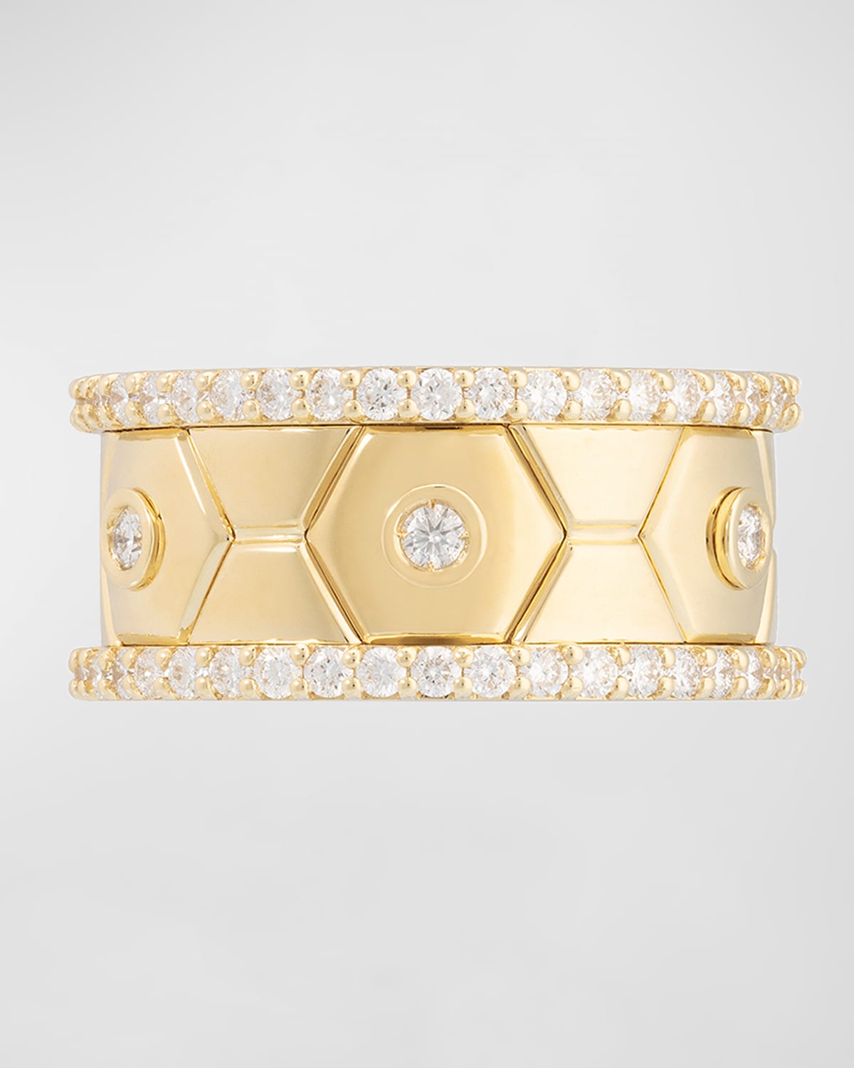 Baia Sommersa 18K Yellow Gold Eternity Ring with White Diamonds