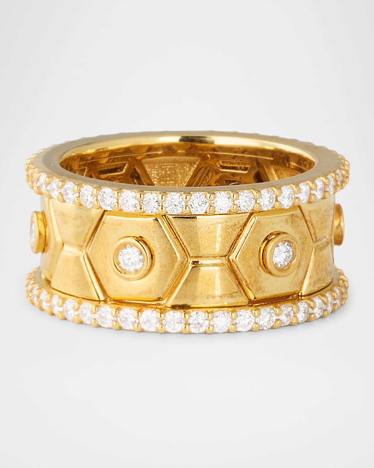 Baia Sommersa 18K Yellow Gold Eternity Ring with White Diamonds